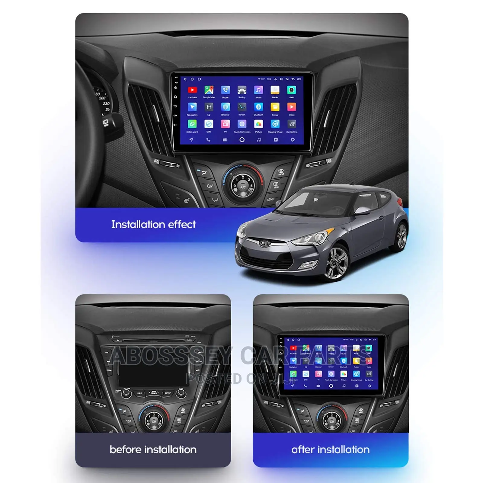 Hyundai Veloster 2011 to 2016 Android Screen Available