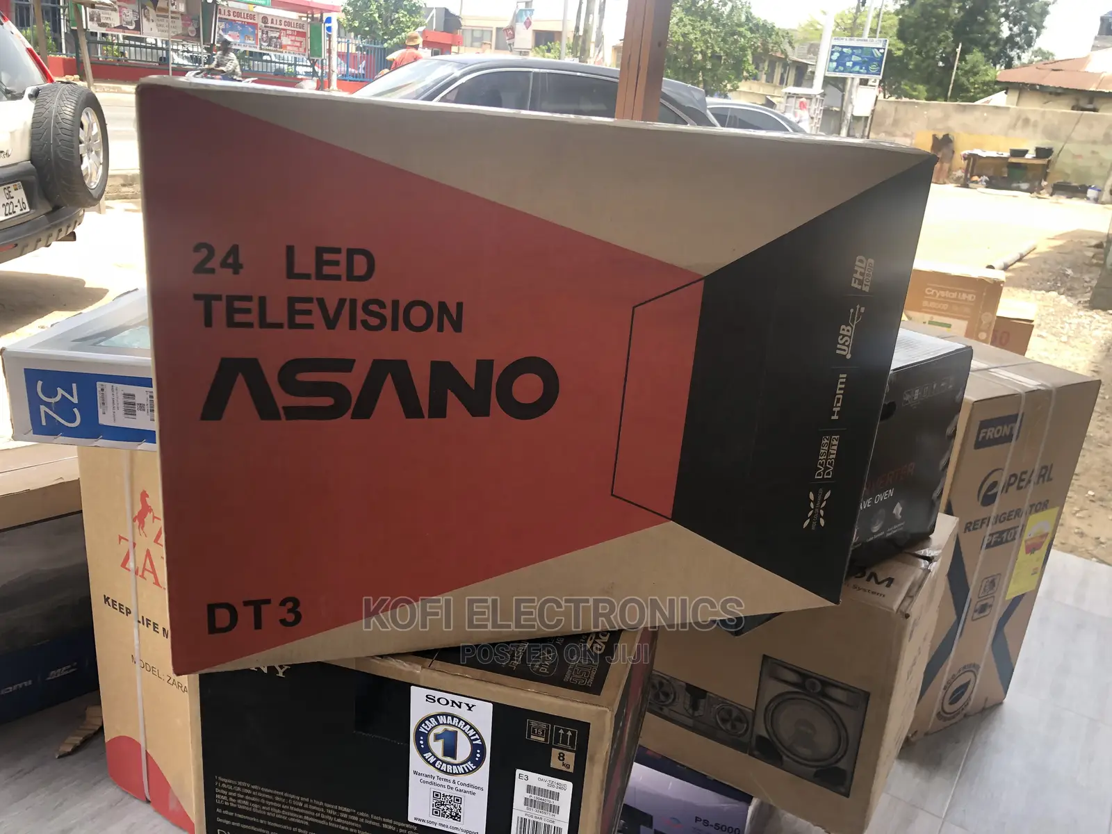 (Better Reception) Asano Digital Satellite HD TV - 24" Black