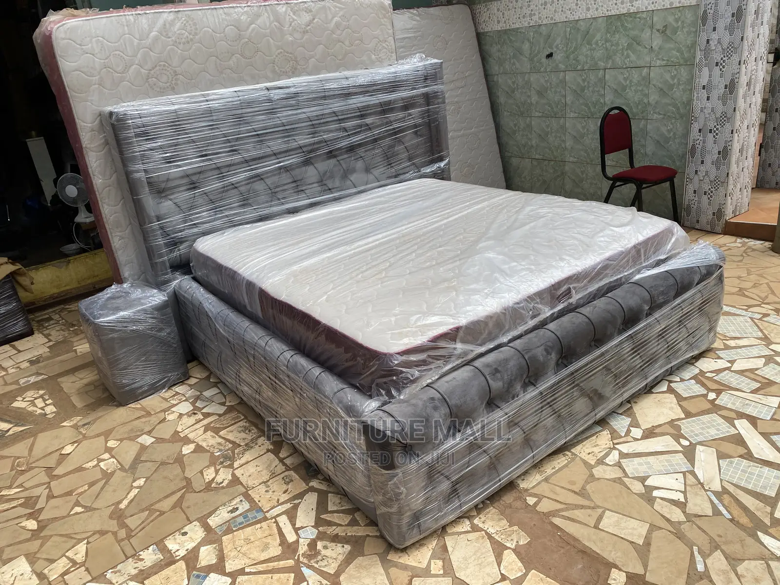 Handsome Queen Bed With Mattress . Free Delivery