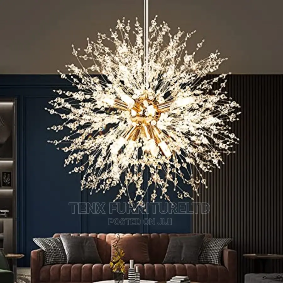 Gold Crystal Chandeliers Firework, 8-Light Chandelier