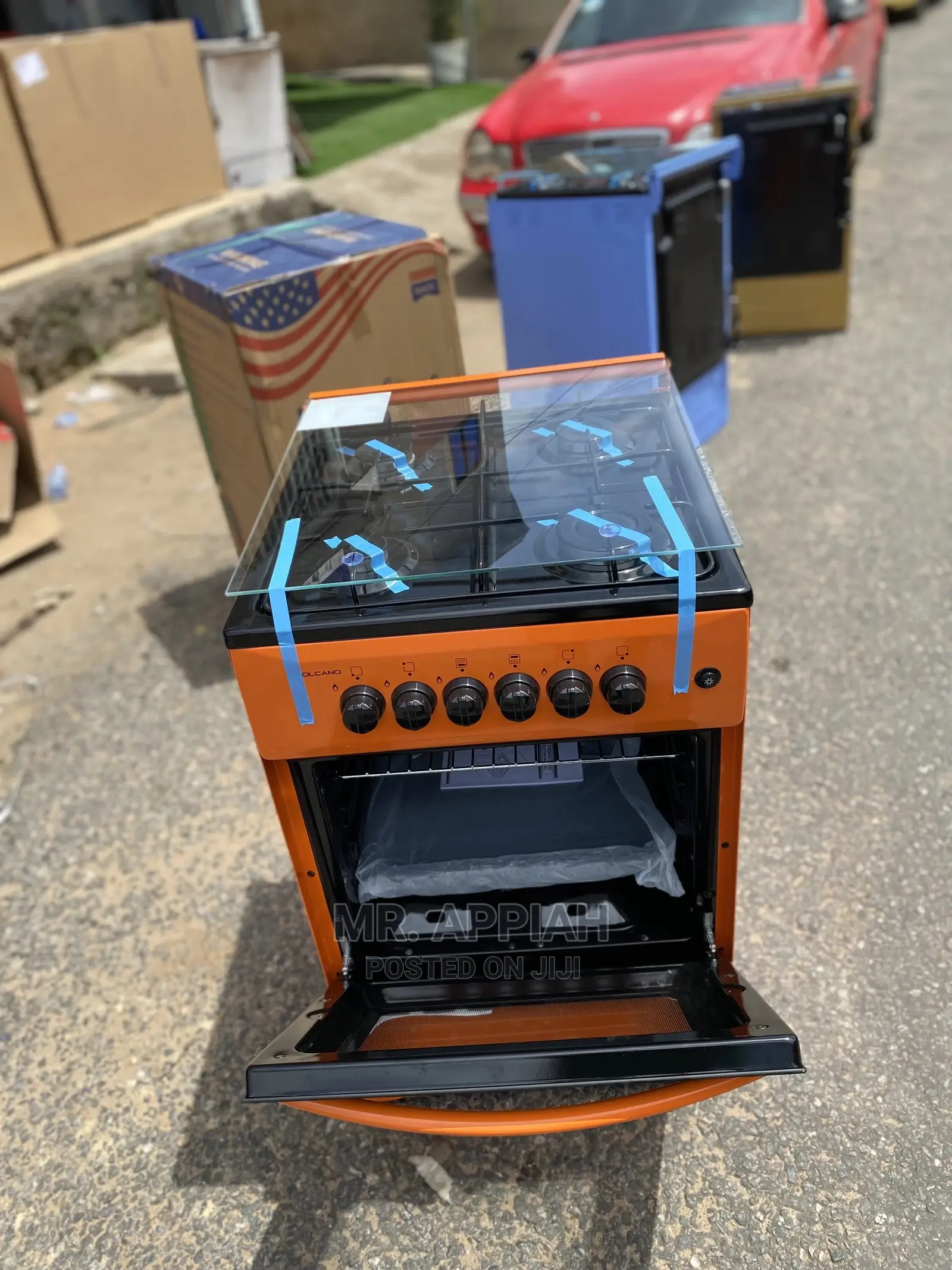 Quality Orange Color Volcano Gas Cooker.