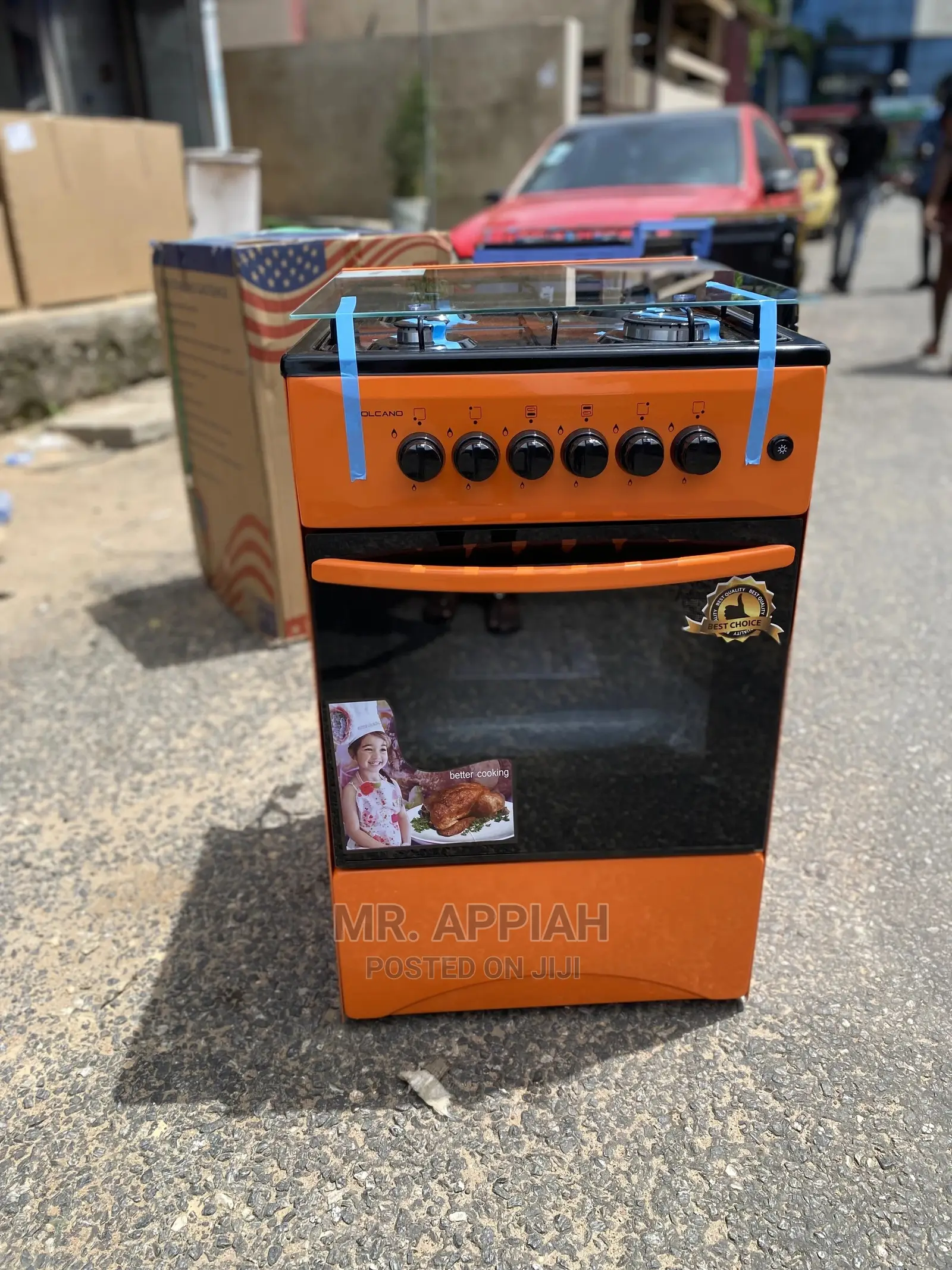 Most Affordable Volcano Gas Cooker (Orange Color) on Sale