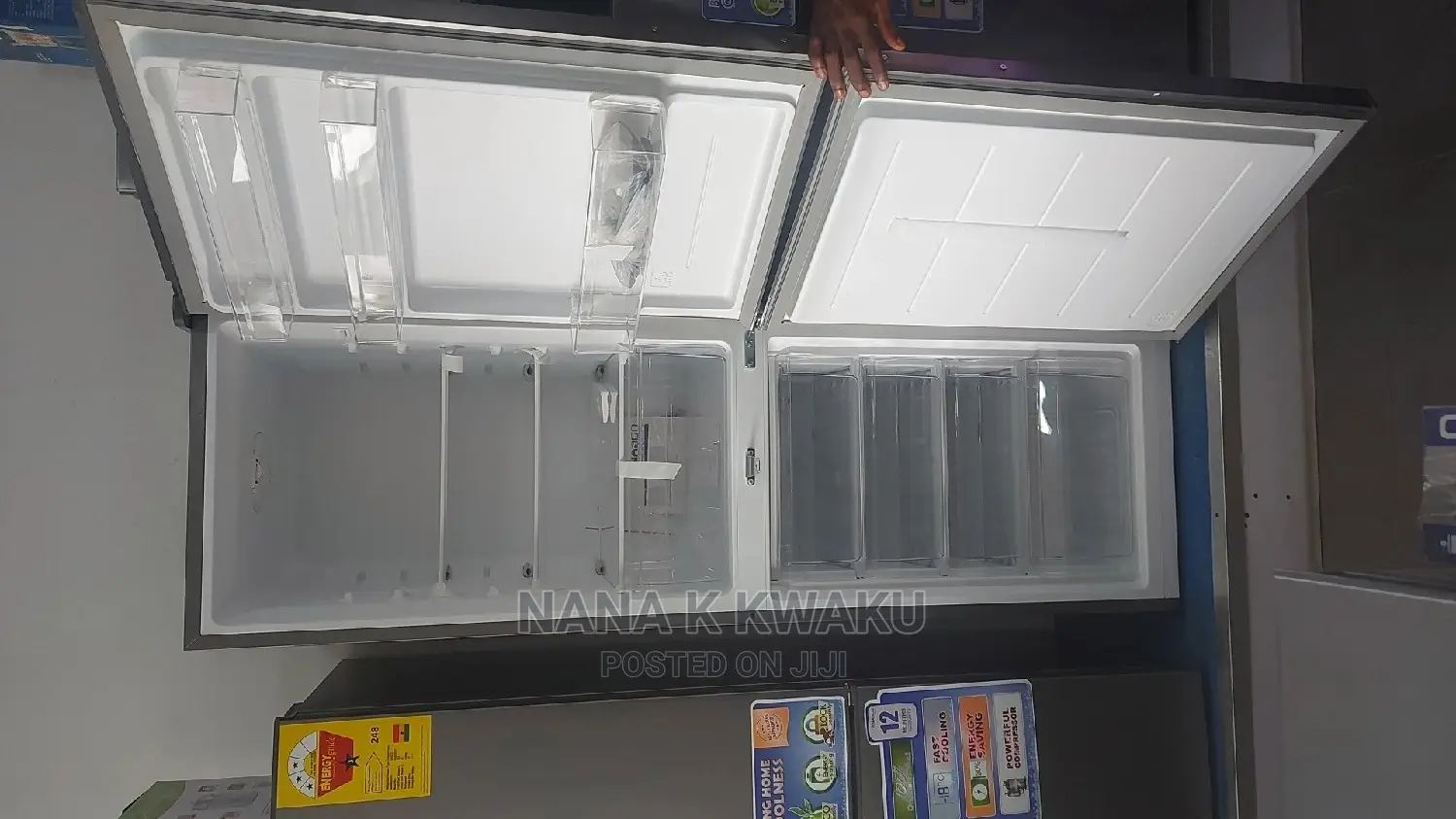 Lock _Nasco Nasd2-30 Double Door Fridge With Bottom Freezer