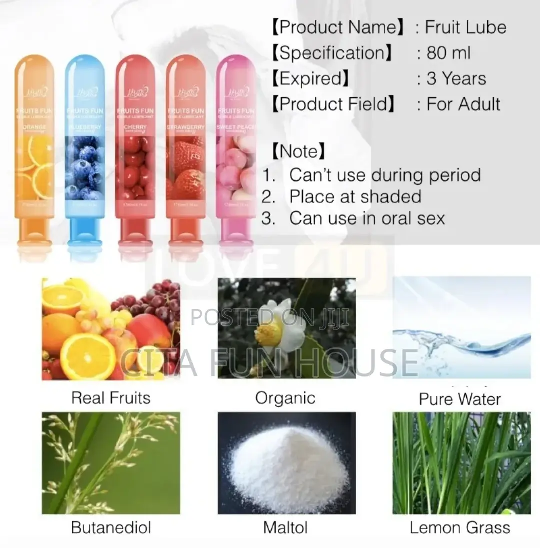 Fruit Flavoured Edible Lubricant