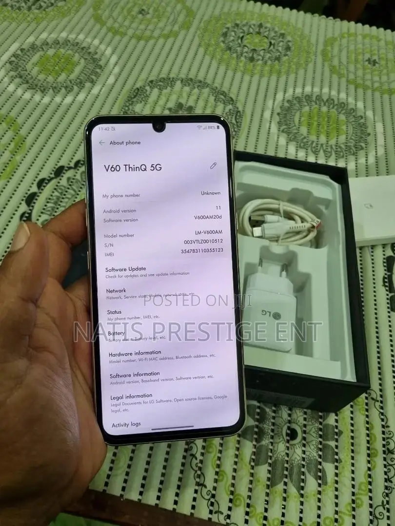 New LG V60 ThinQ 5G UW 128 GB Black