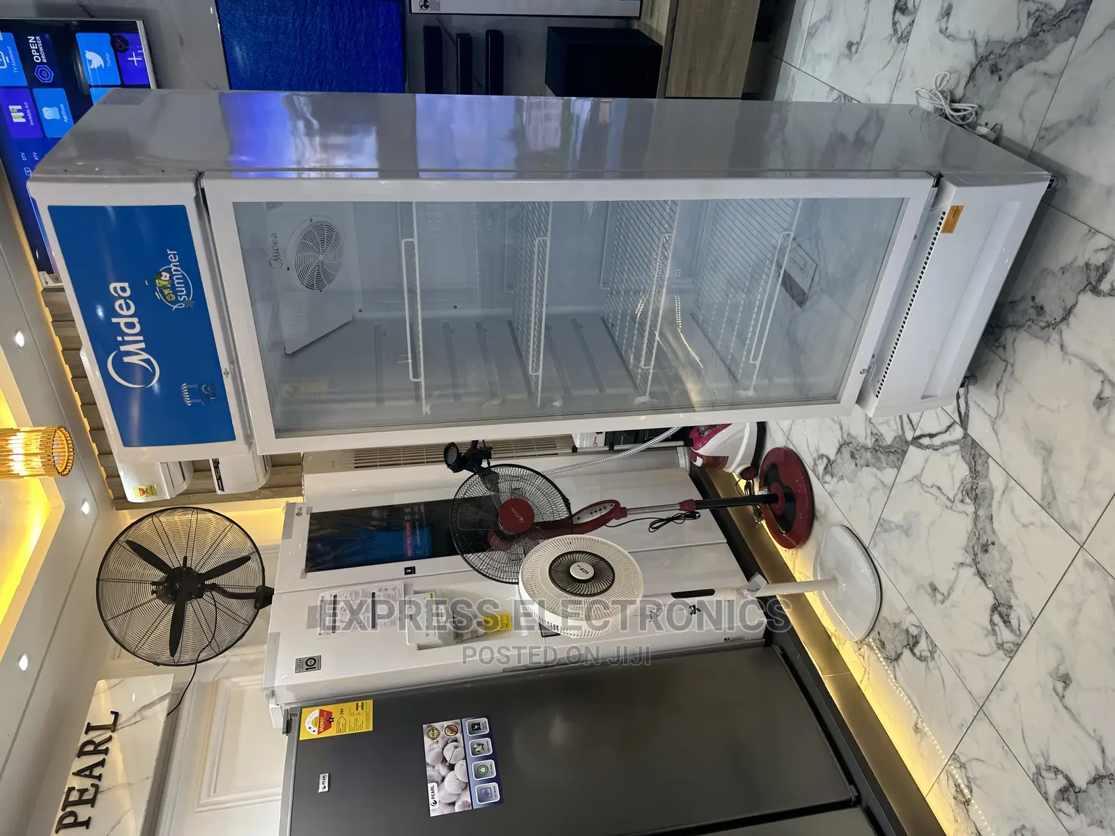 Powerful Compressor 400L MDRZ432FZG21 Midea Display Fridge