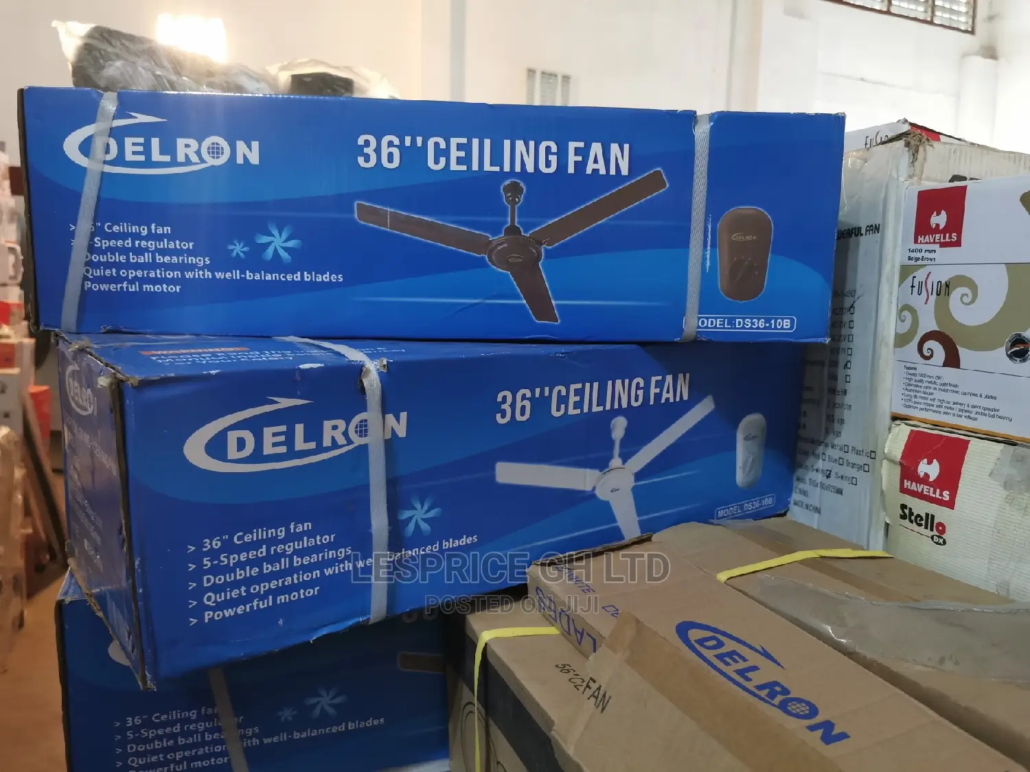Tear Rubber Delron Ceiling Fan 36 "