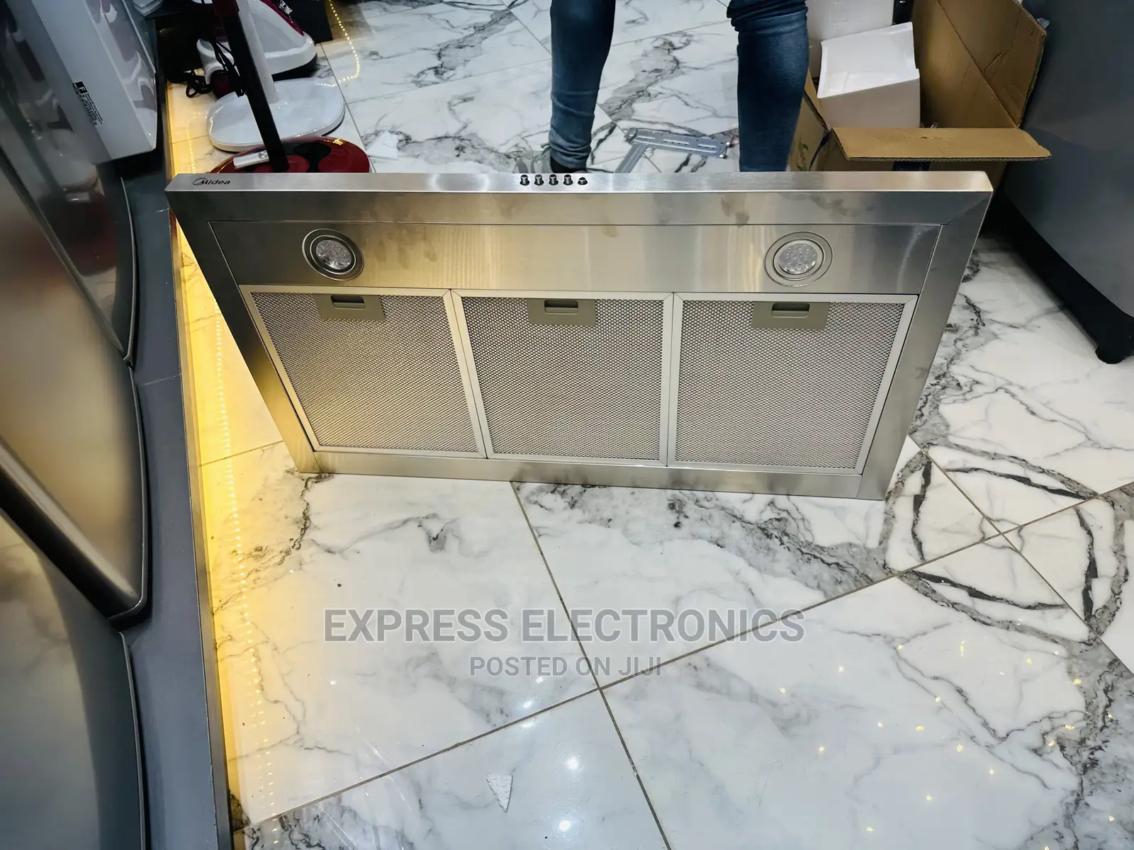 Durable Midea 90M21 T-Shape Extractor Sliver Range Hood
