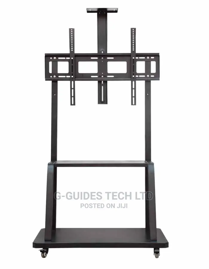 Heavy Duty Tv Floor Stand With Av Component Shelf 60”~85”
