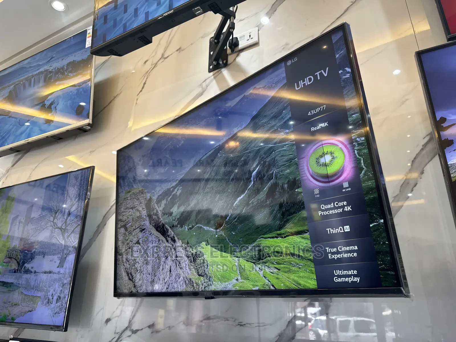Enjoy  Clear Display LG UHD Smart 43”Up77 Tv