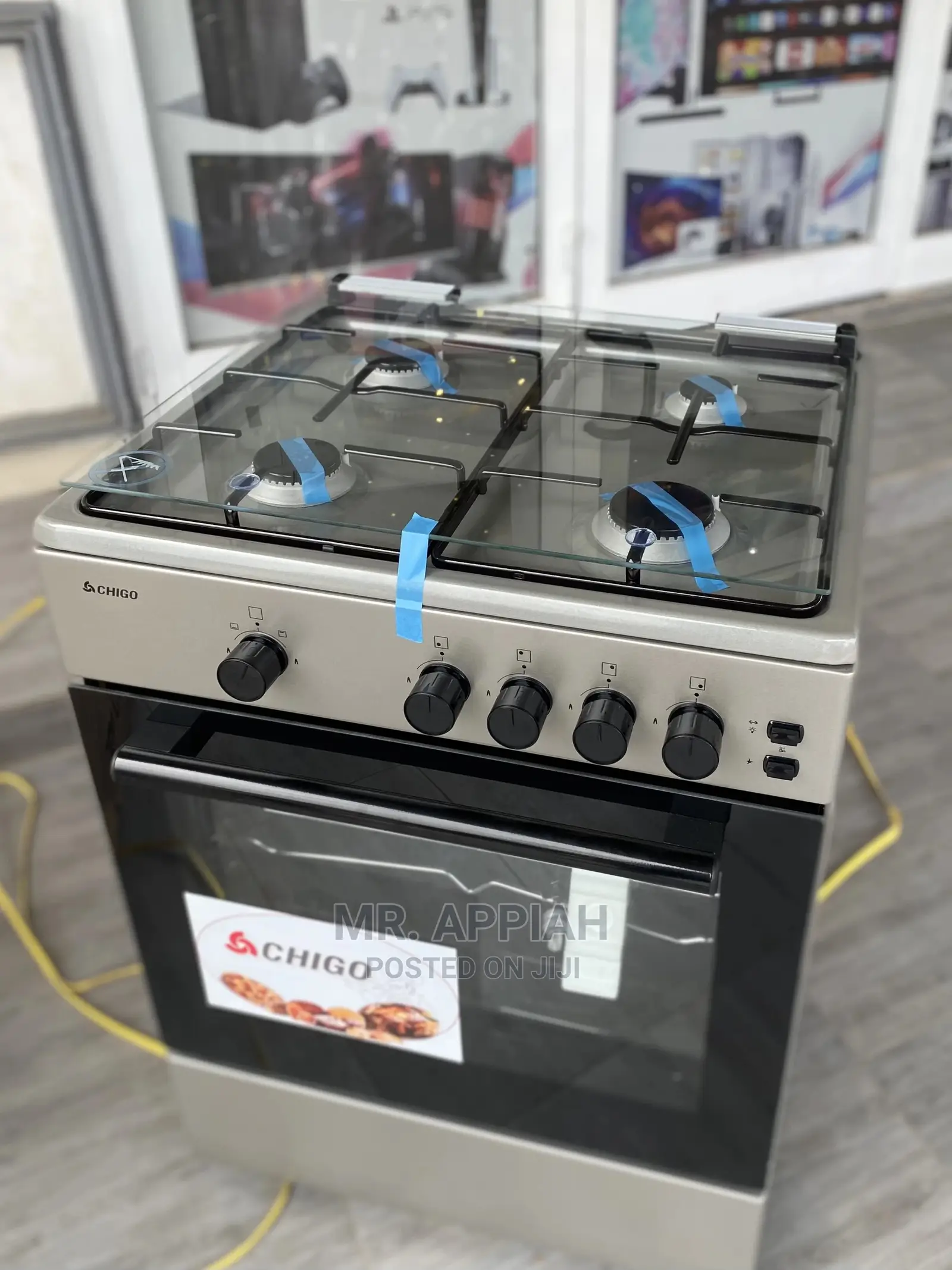 Long Lasting Chigo Auto Iginition 4 Gas Cooker(Gray Color)