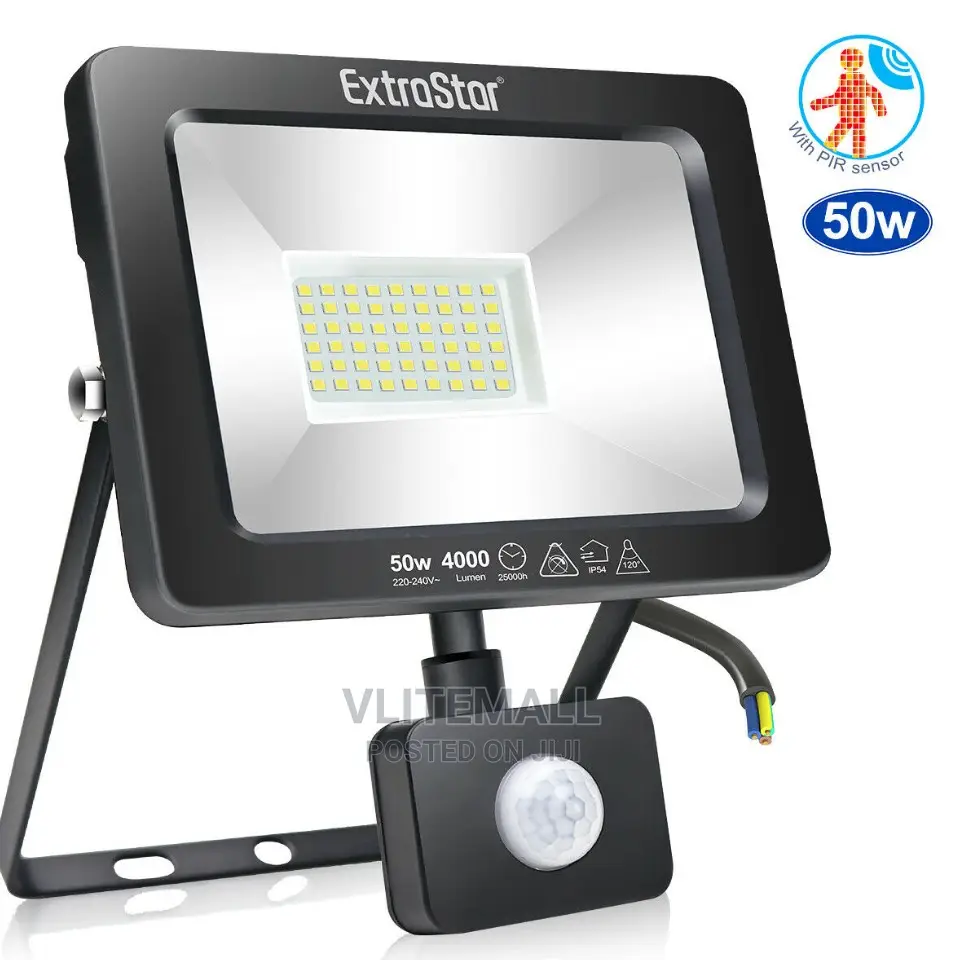 50W LED Floodlight With Motion Sensor