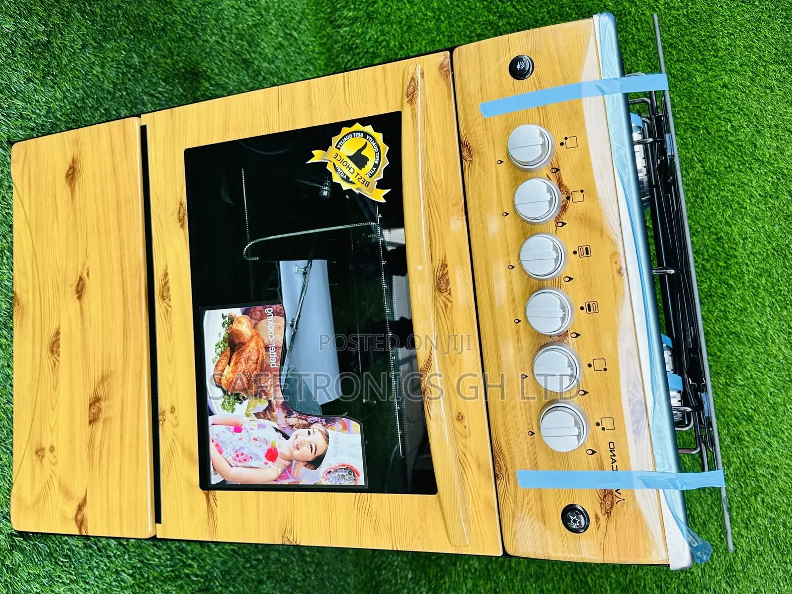 Quality Light Wooden 4 Gas Burner Oven With Grill Cooker