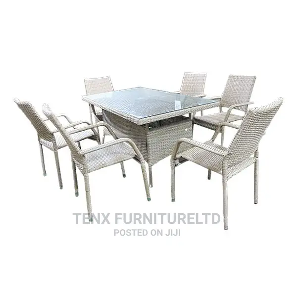 Dining Set ( Rattan Weave and Metal) Outdoor and Indoor