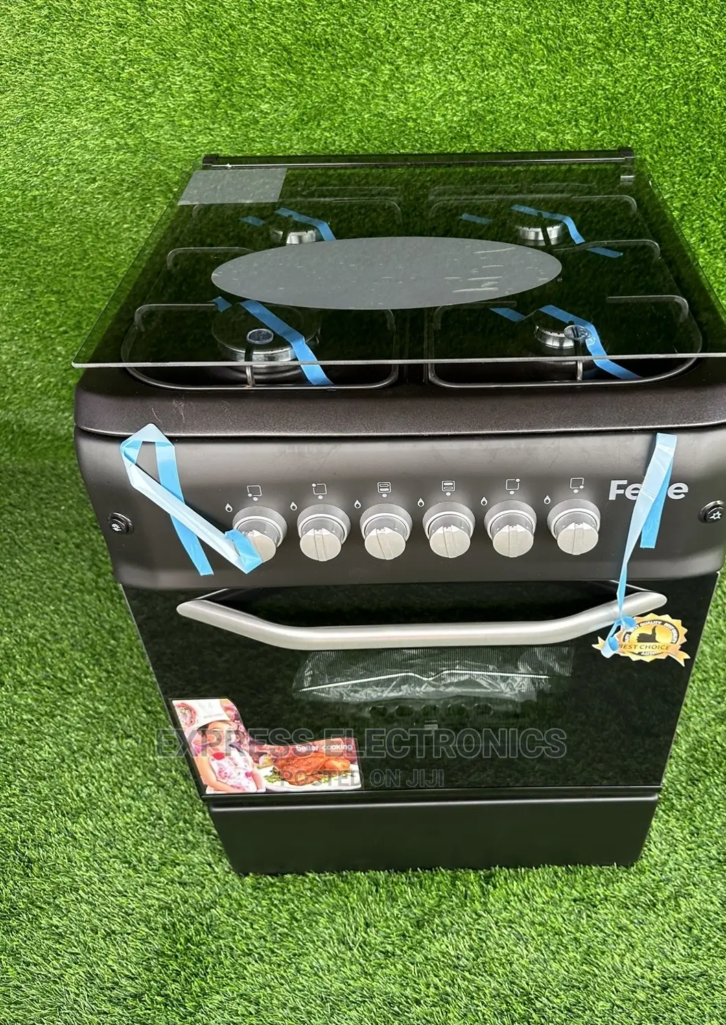 Smart 50/55 Gas Cooker Oven Grill 4burner Stove Black