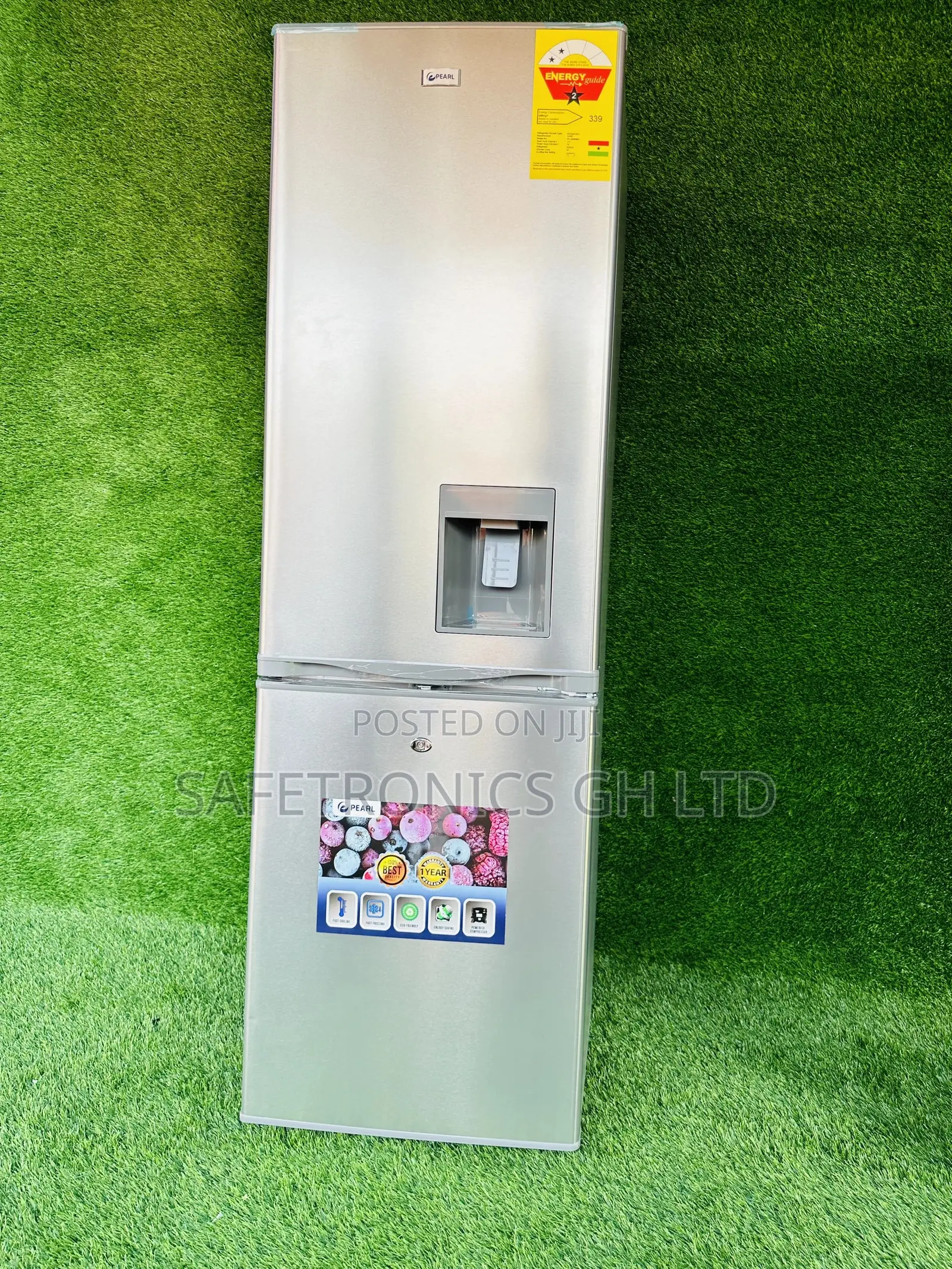 Pearl 287ltr Double Door Fridge With Dispenser PF-405IXWD