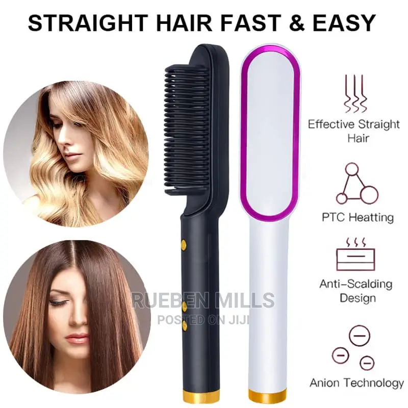 Hot Ring Comb Hair Straightener and Curler