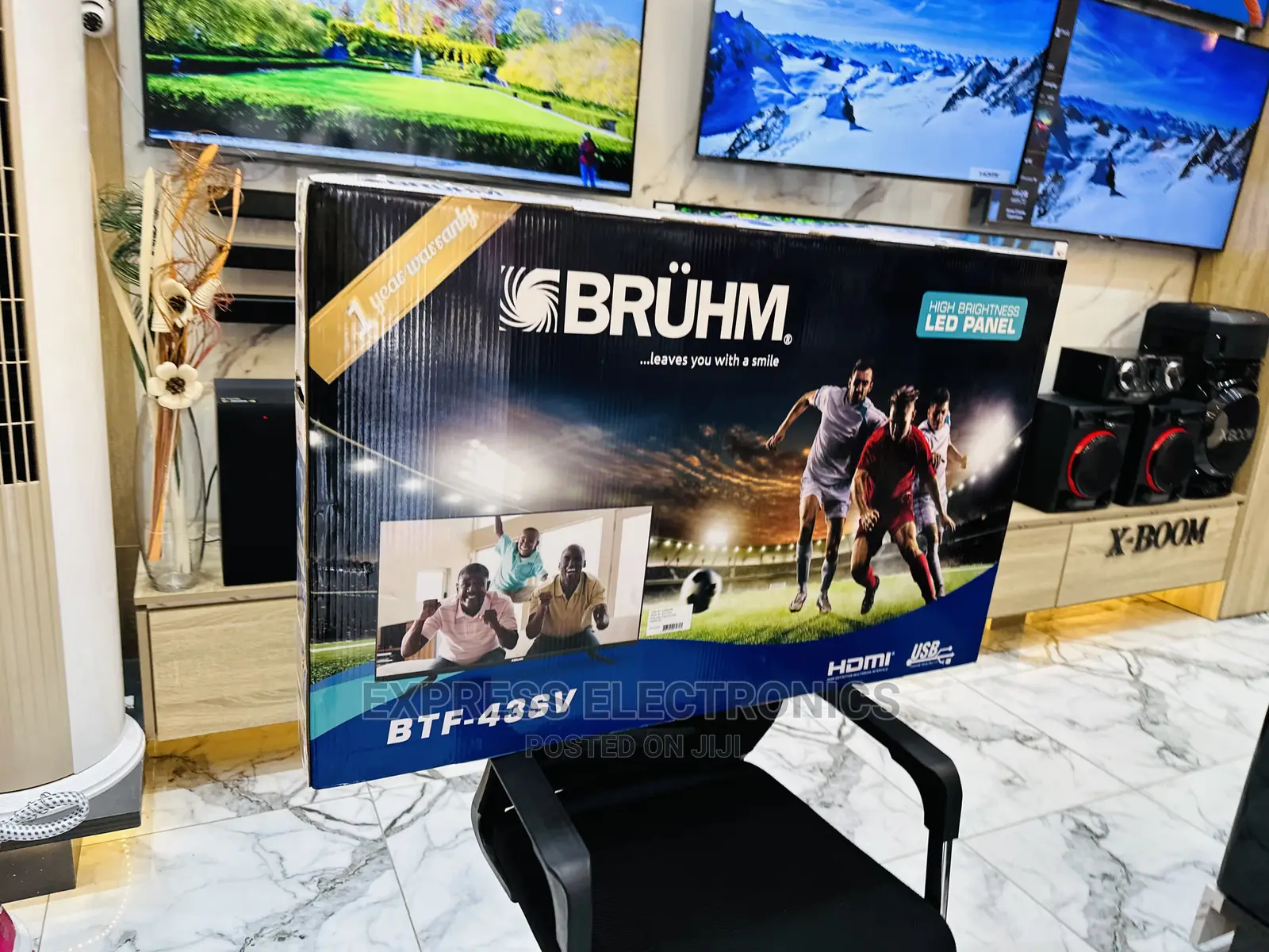 Perfect  and Stylish Design FHD Smart Bruhm 43”Tv
