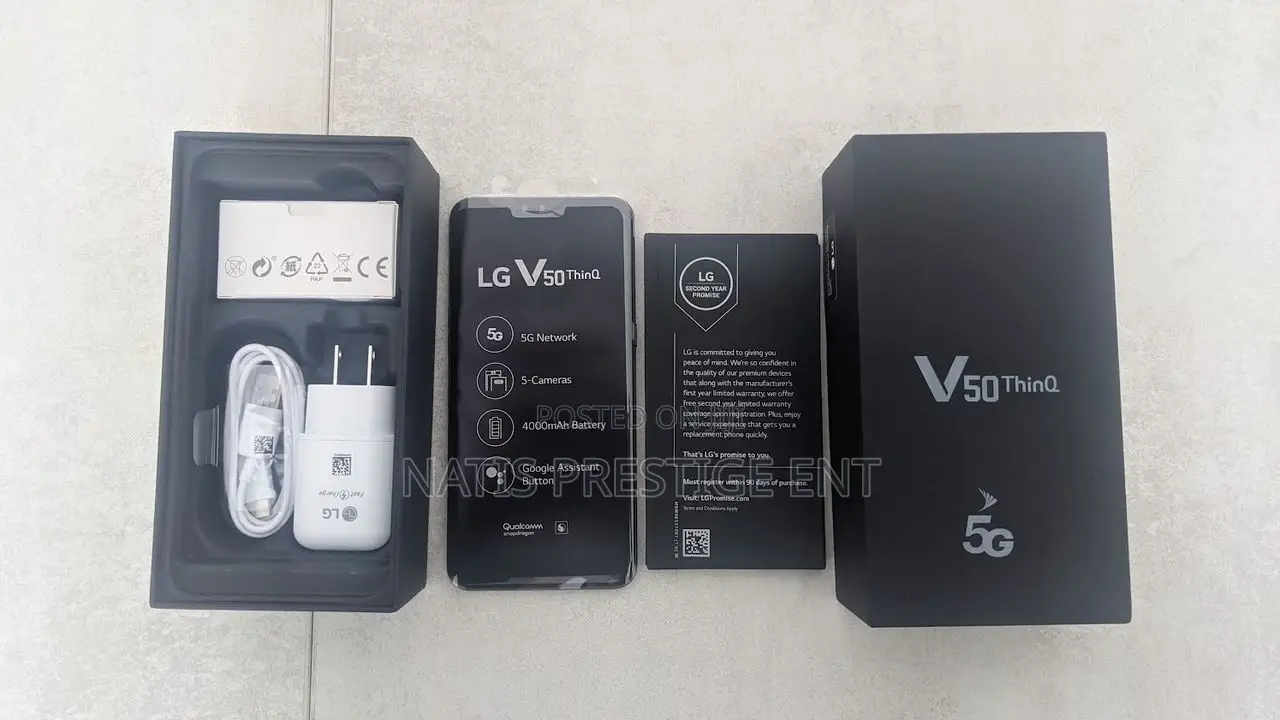 New LG V50S Thinq 256 GB Black