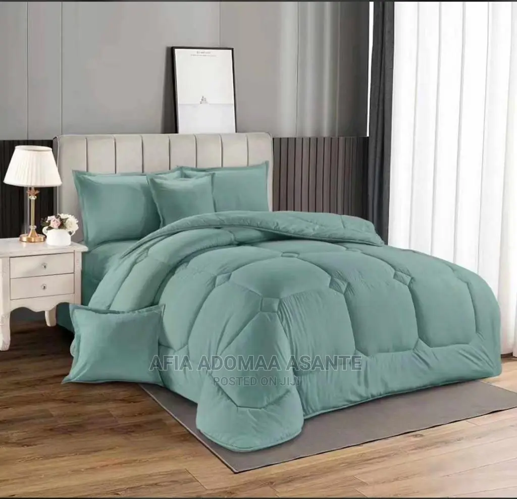 Super King Size Duvet Se[7pcs]T- Plain Colour- 100% Cotton