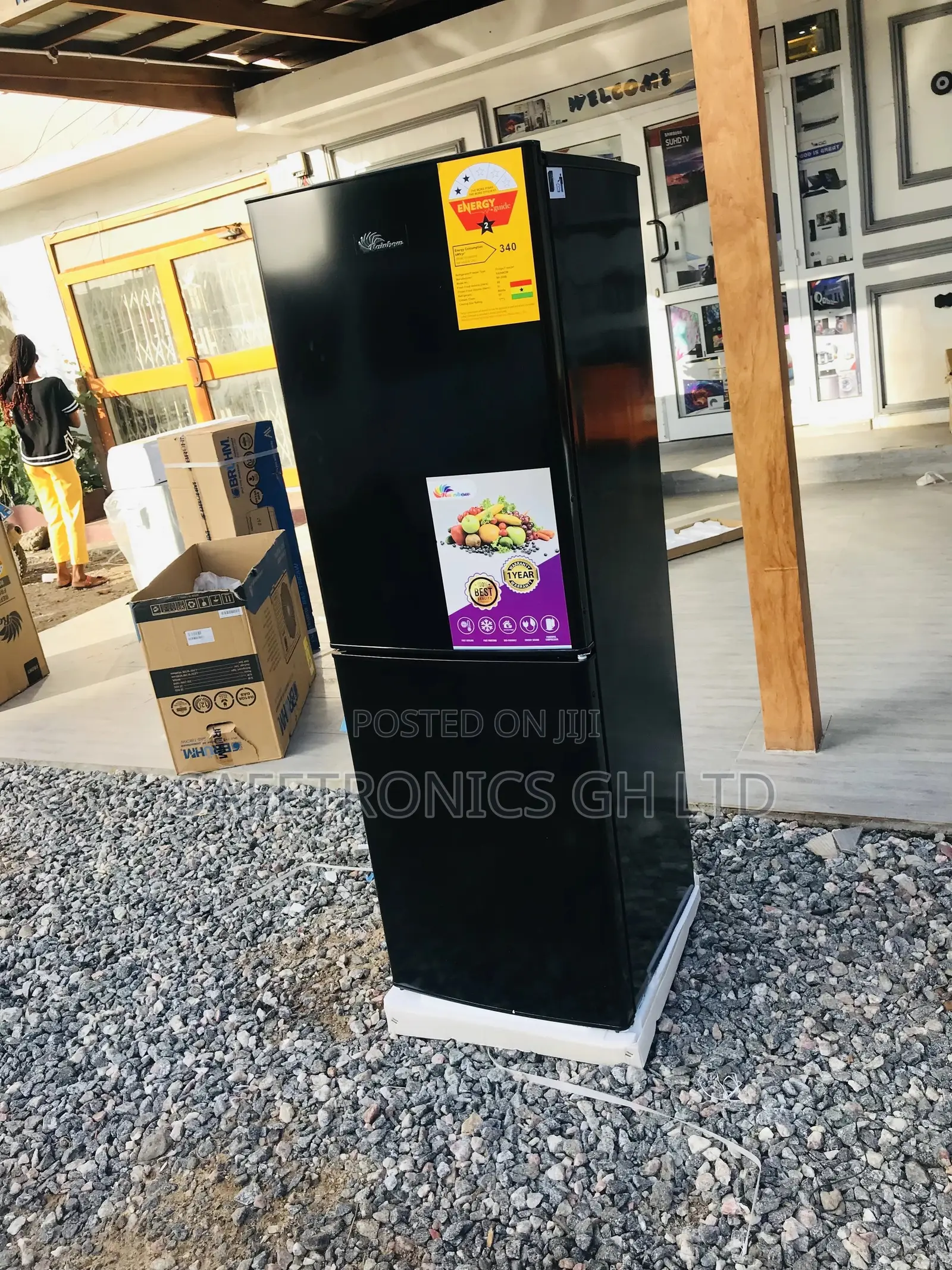 Nice RF-200B Rainbow 140L Bottom Freezer Refrigerator