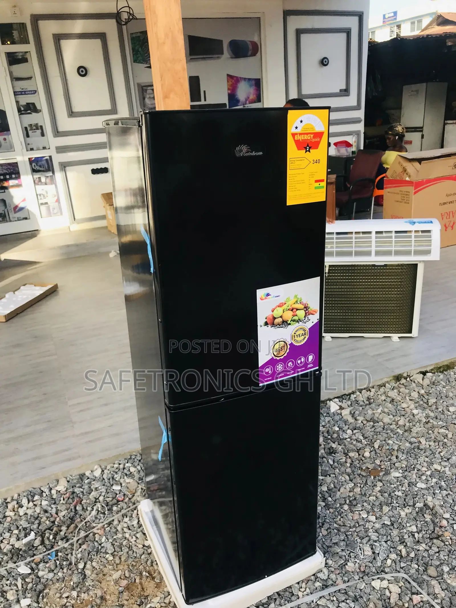 Fast Chilling RF-200B Rainbow 140L Bottom Freezer Refrigerat