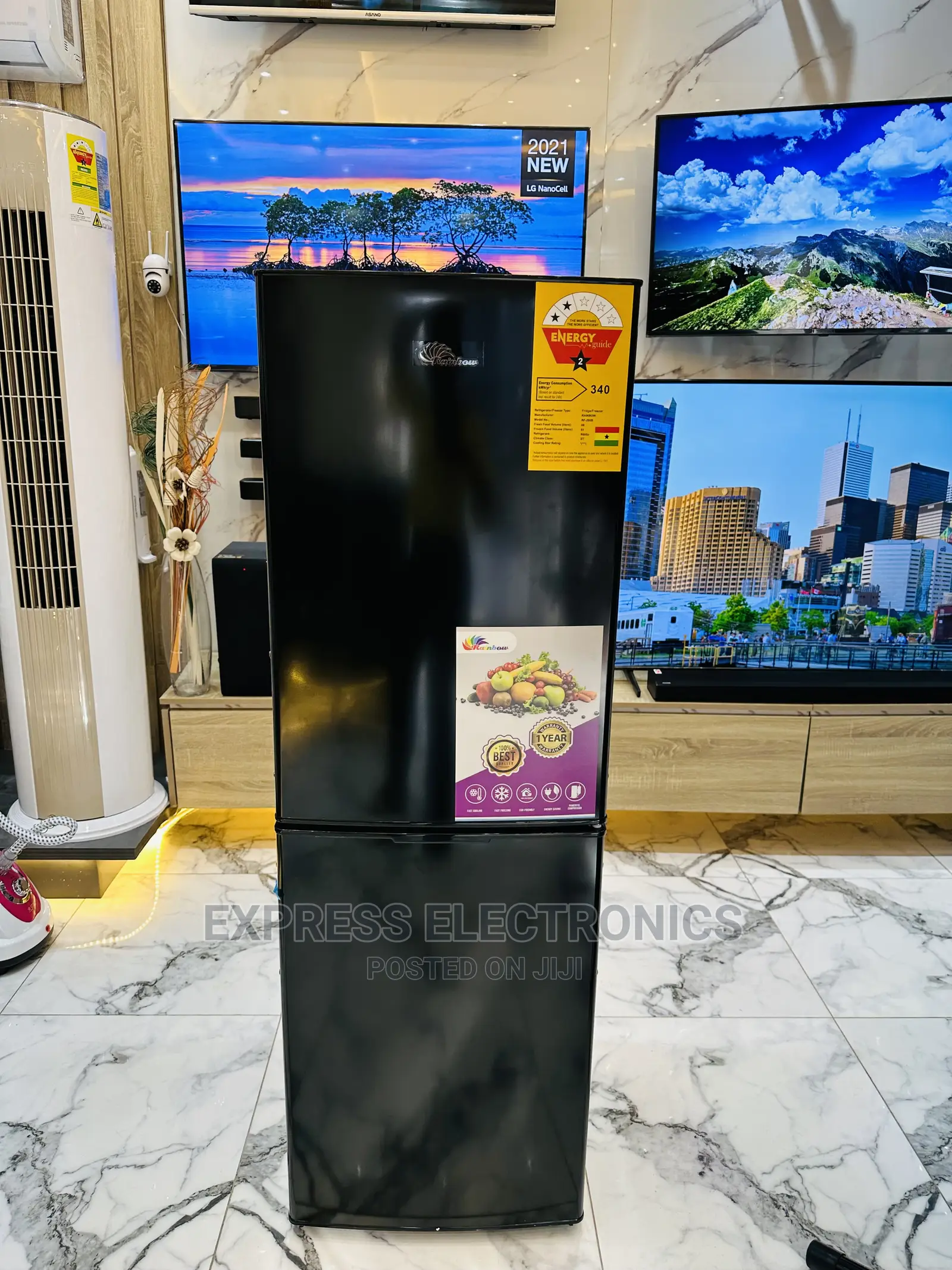 Ultra Modern Black Rainbow Rf-200b Fridge