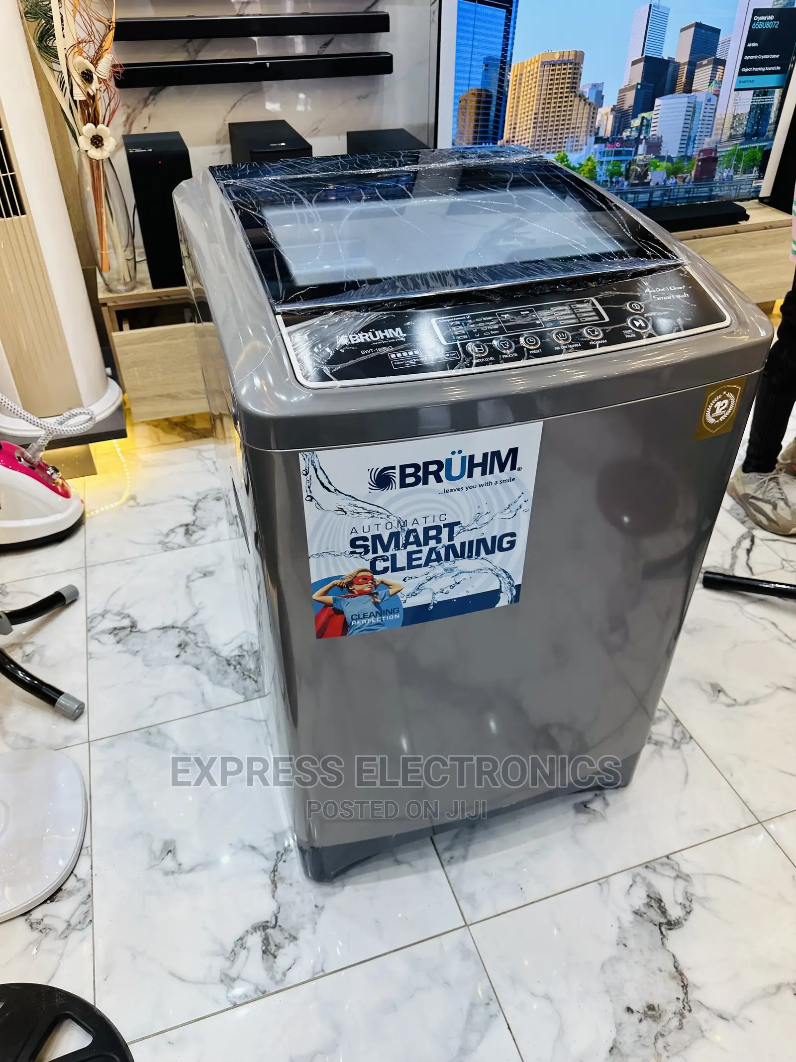 Fully Auto 16kg Bruhm Washing Machine Grey Color