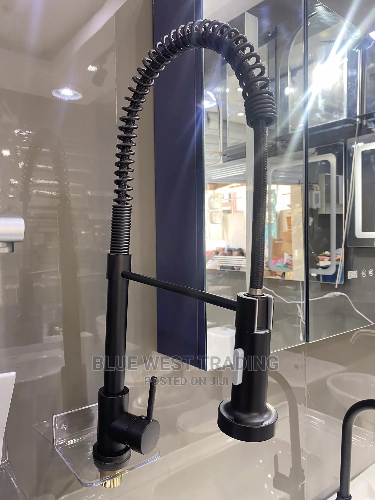 Pull Out Sink Tap - Kitchen Sink Faucet (Black)