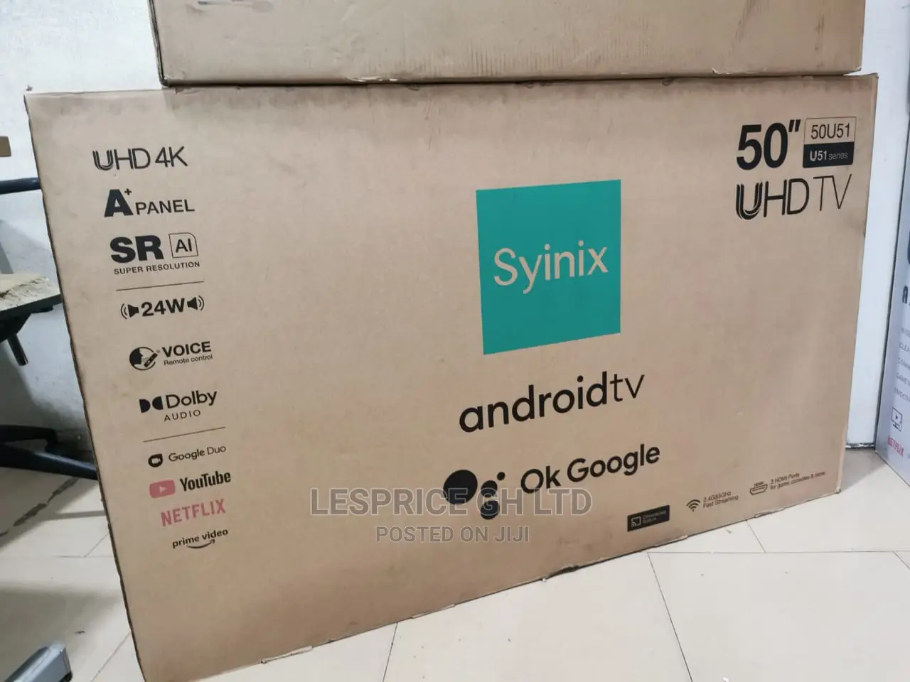 Exclusive Syinix 50 Smart Android UHD Tv