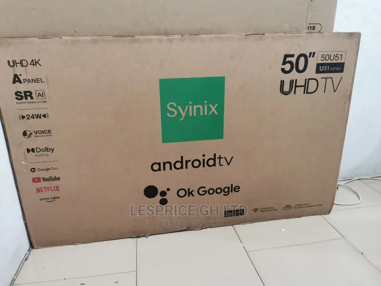 Original Syinix 50 Smart Android UHD Tv