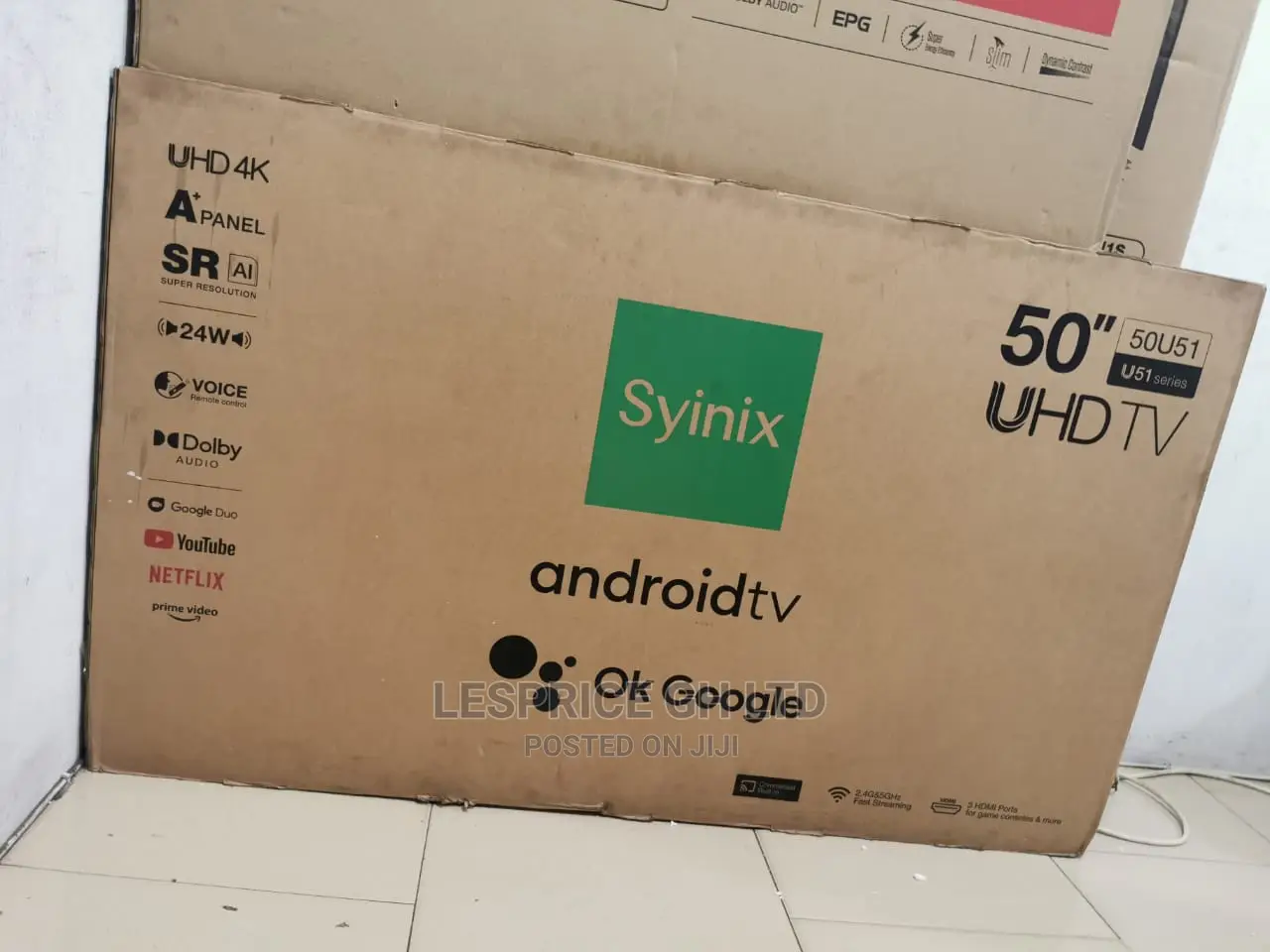 New Arrival Syinix 50 Smart Android UHD Tv