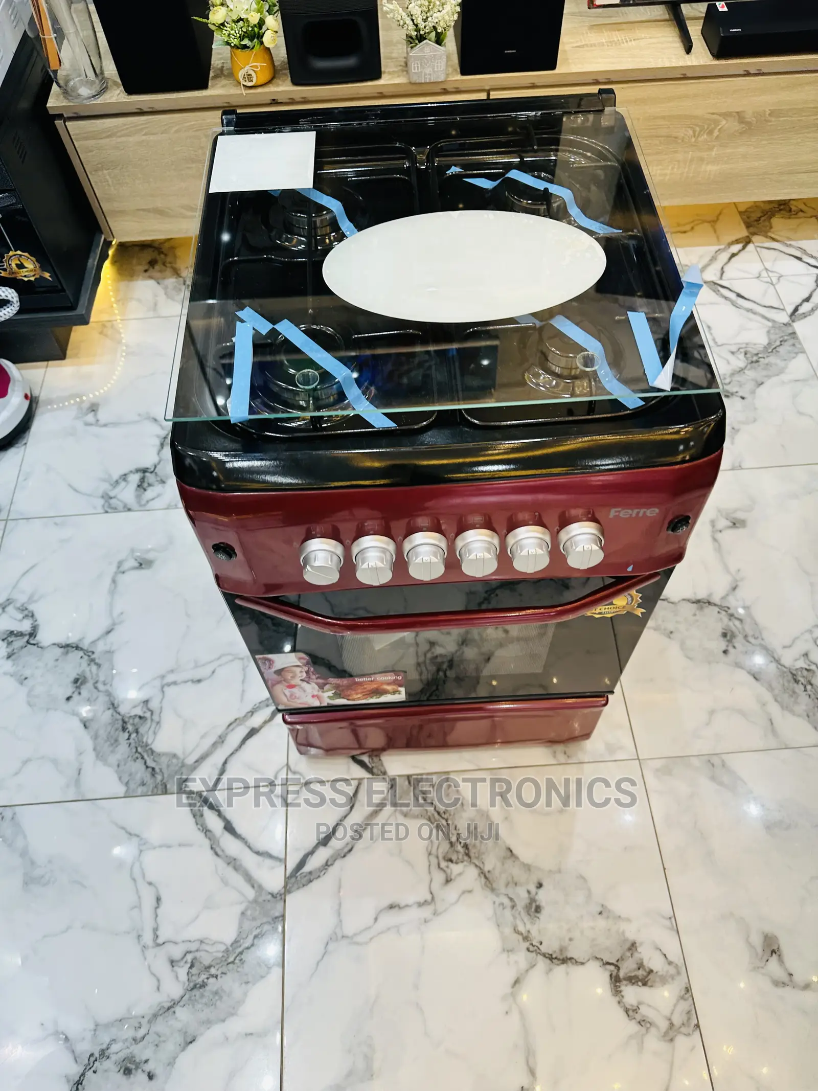 Best and Classic Oven Grill 4burner Gas Cooker 50/55 Red