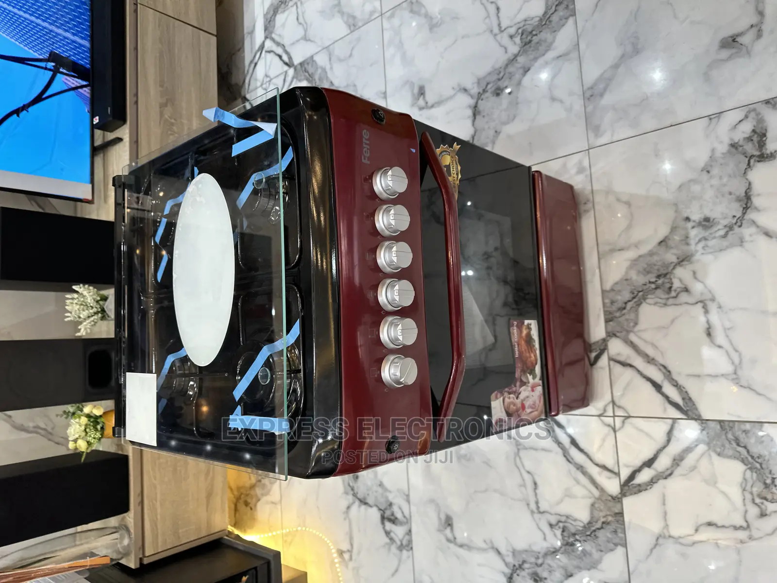 Red Gas Cooker Multi Functional 50/55 4burner Stove Oven