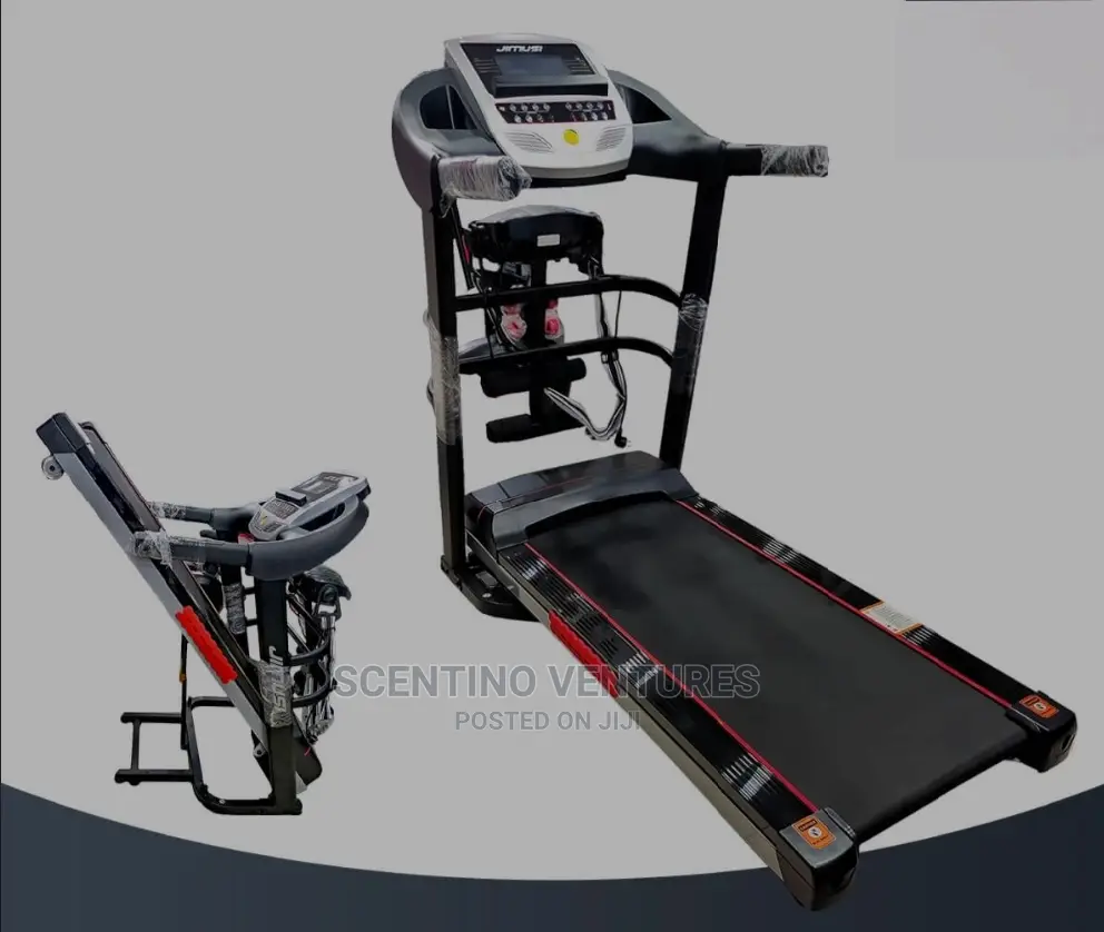 Treadmill With Massager, Dumbells Stomach Exercise Device