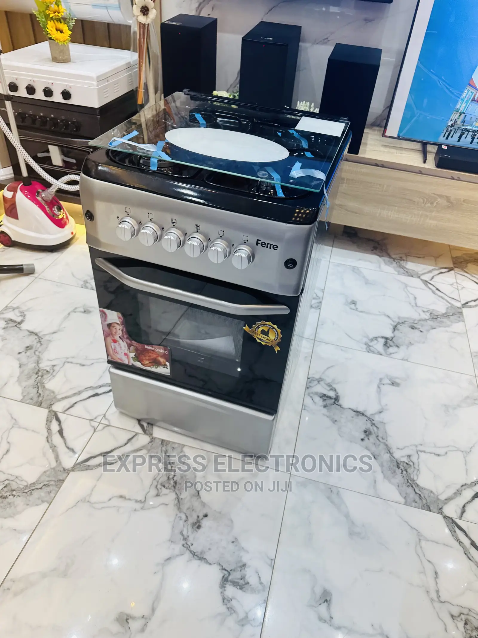 Grey Ferre 50/55 Oven and Grill 4burner Gas Cooker