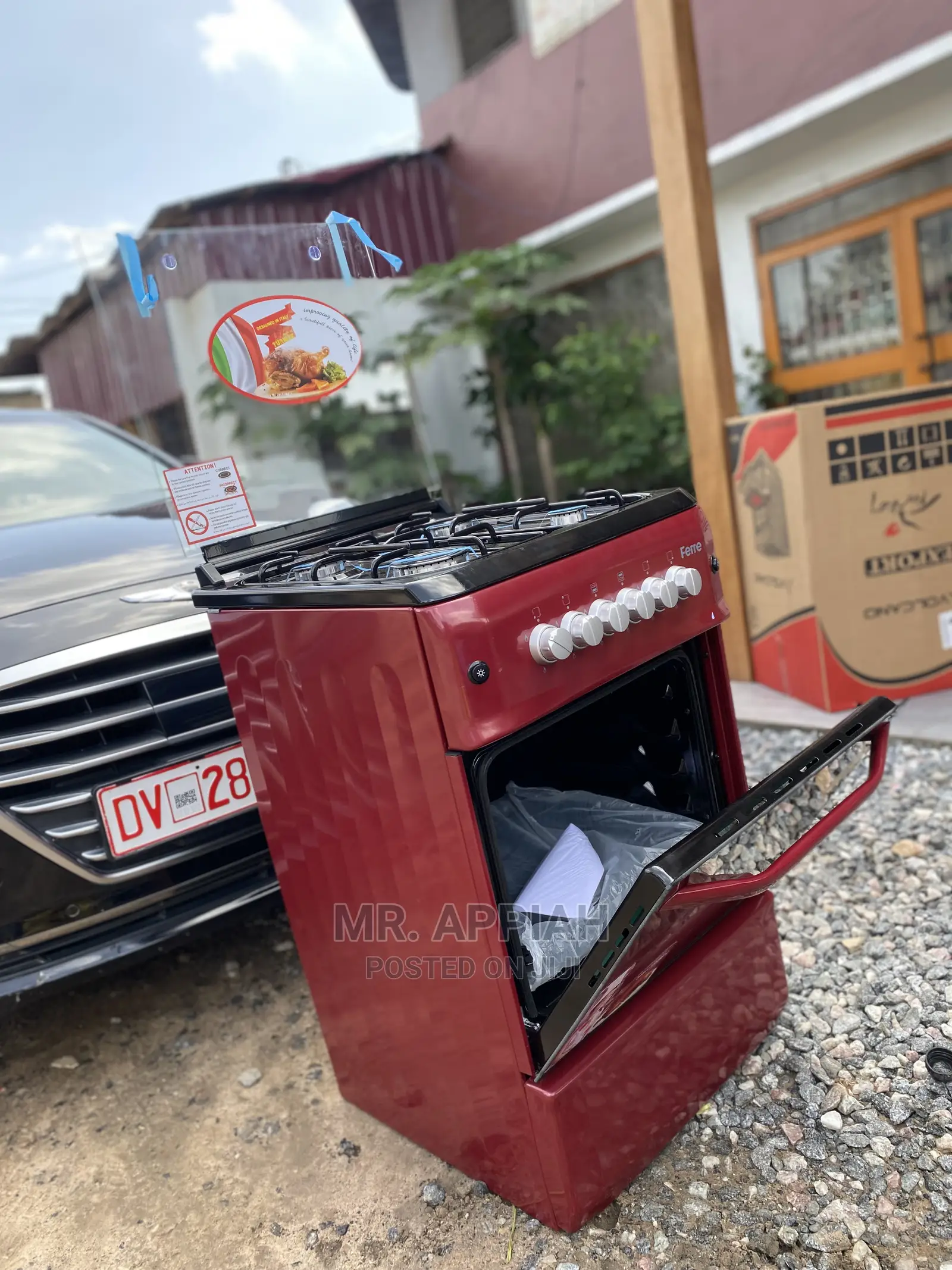 Fast Cooking Ferre 4 Burner(50x55) Oven Grill(Red Color).
