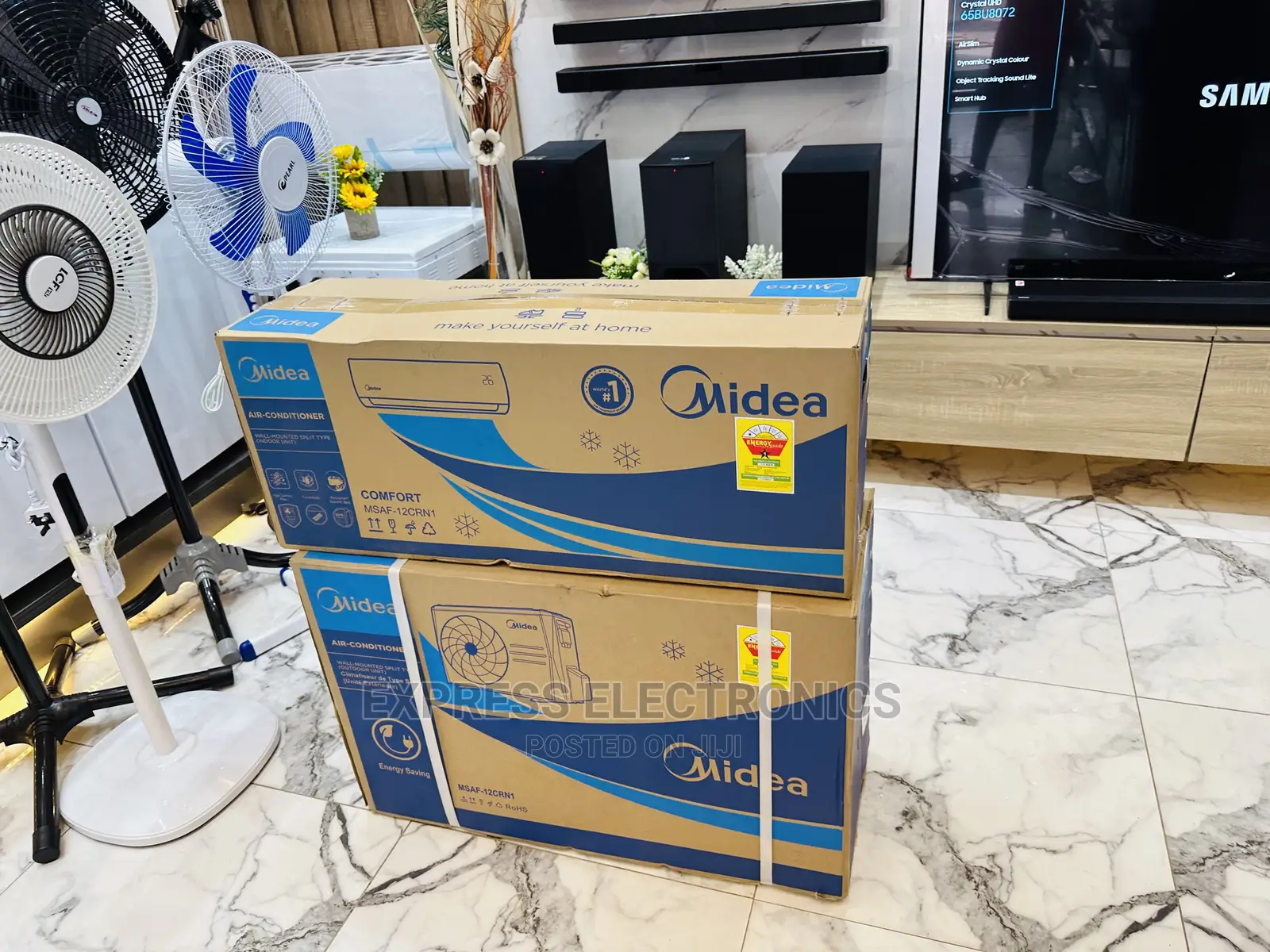Premium Design Sleek White Midea R410 Gas 1.5hp AC