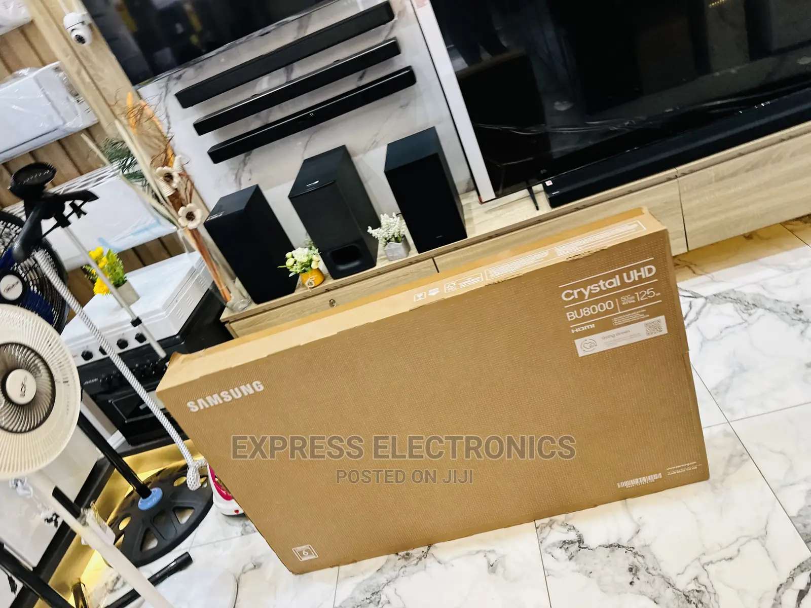 Glossy Sleek Black Samsung UHD Smart 50bu8000