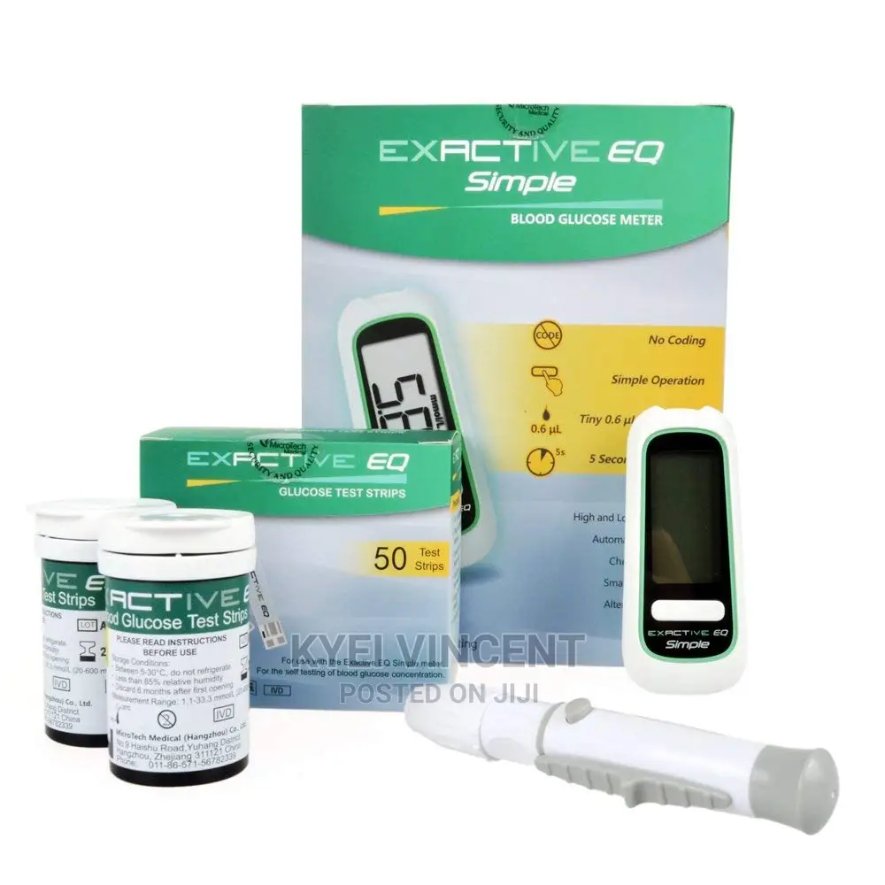Exactive EQ Glucometer With Free 10 Strips and Lancets