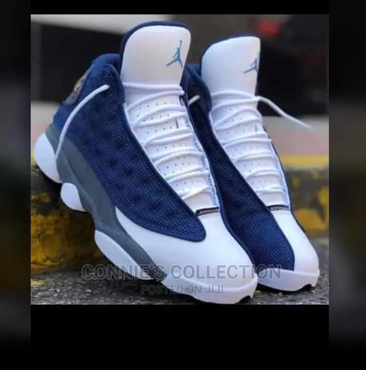 Air Jordon 13 White and Blue
