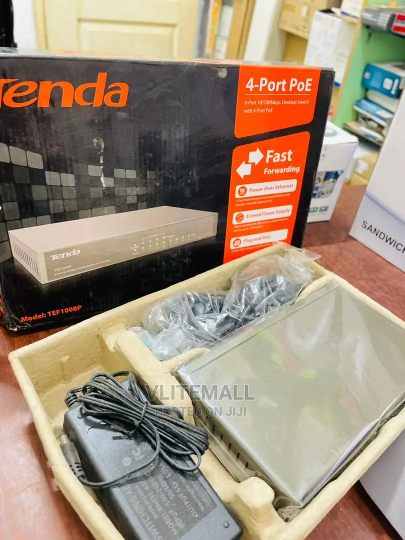 Tenda TEF1008P 8-Port Desktop With 4-Port Poe Switch