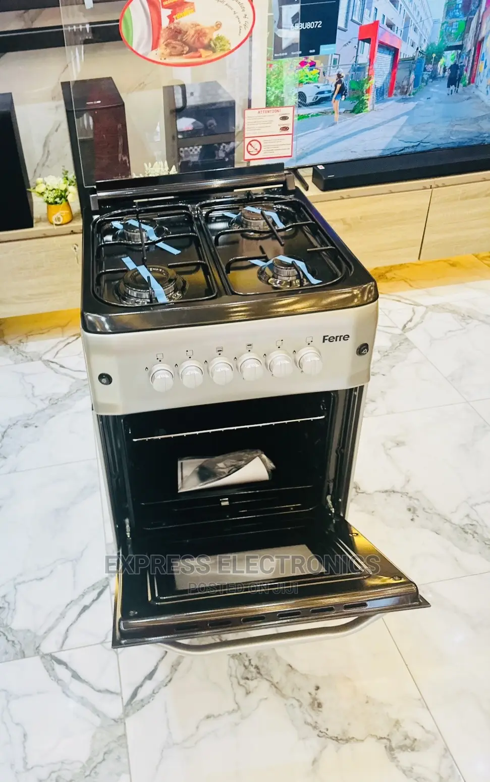 Ferre 50/55 Gas Oven Rotisserie Cooker Stove 4burner