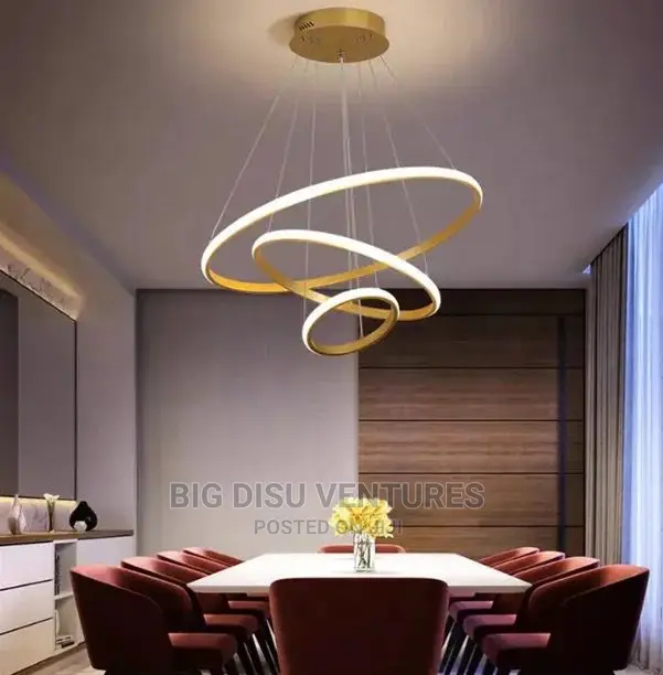 Chandelier Pendant With 3 Ring LED Light