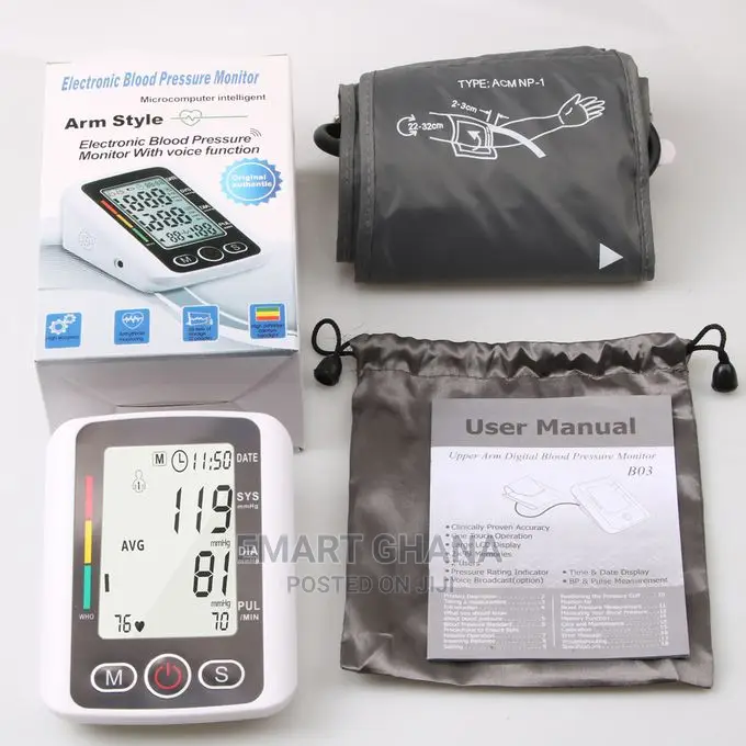 Blood Pressure Monitor Bp Pulse Health Monitor Wrist Arm Vas