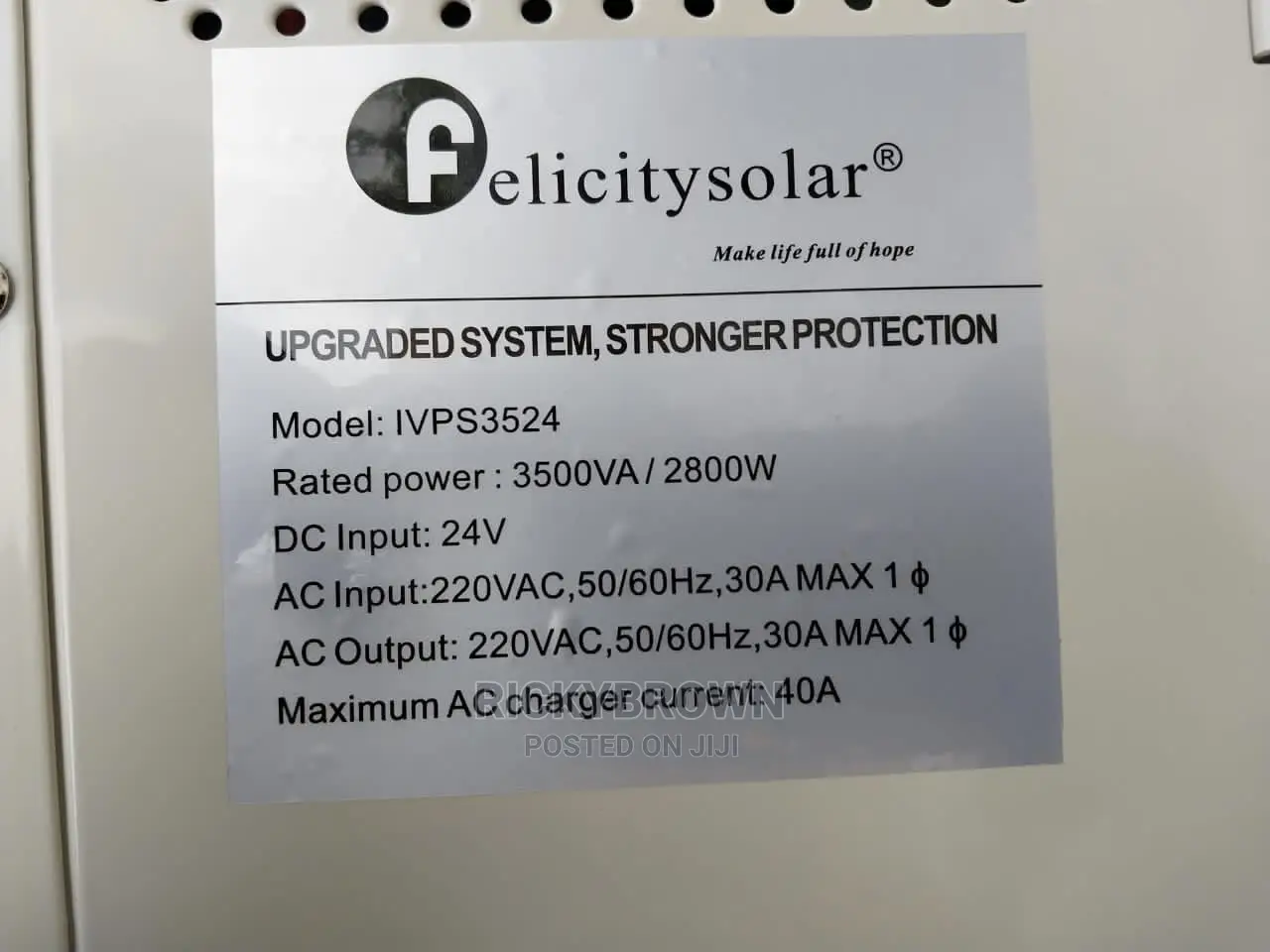 24V 3.5kva Felicity Power Inverter