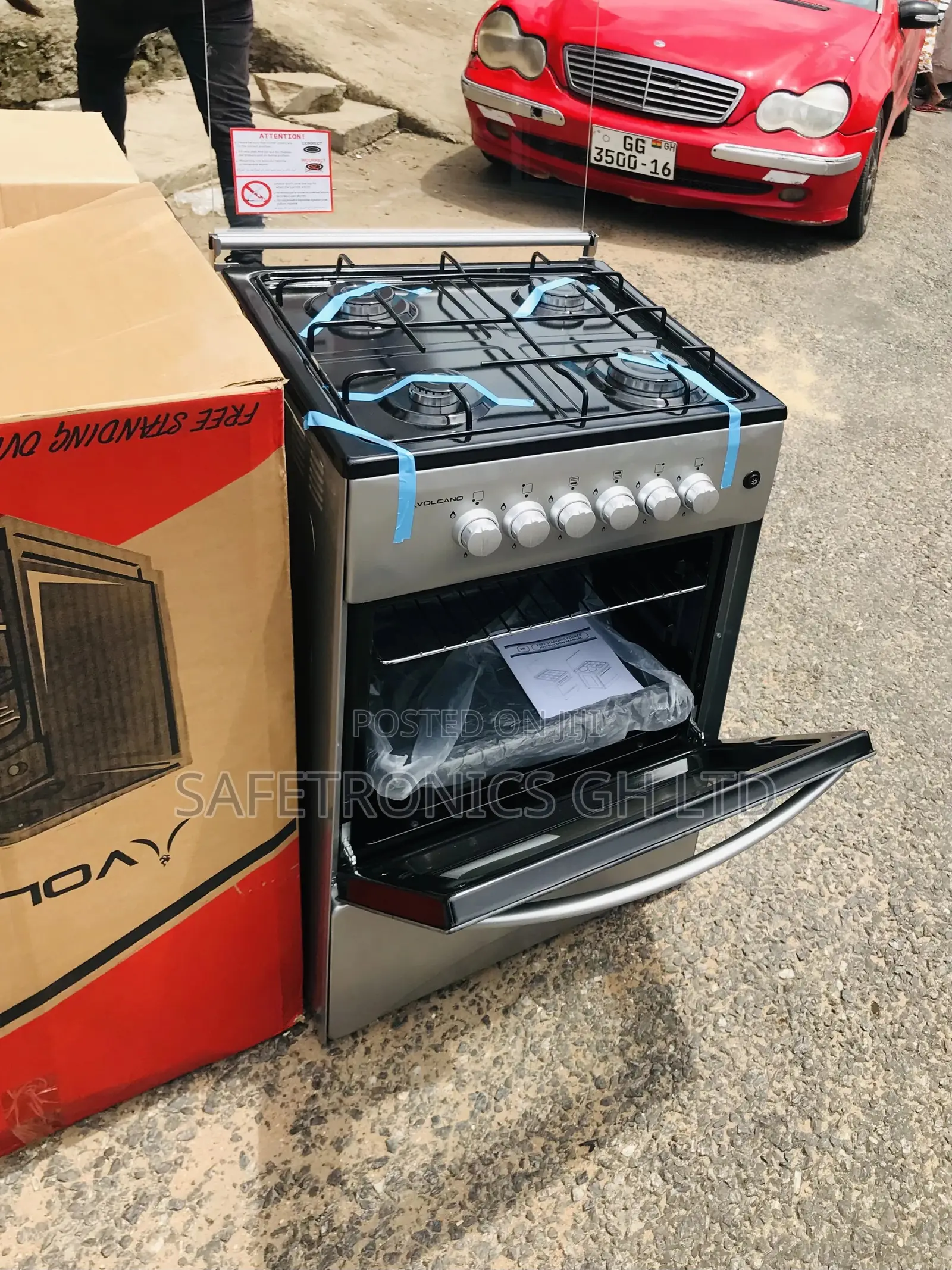 Oven Grill Gray Burner Volcano  50x50 4 Gas