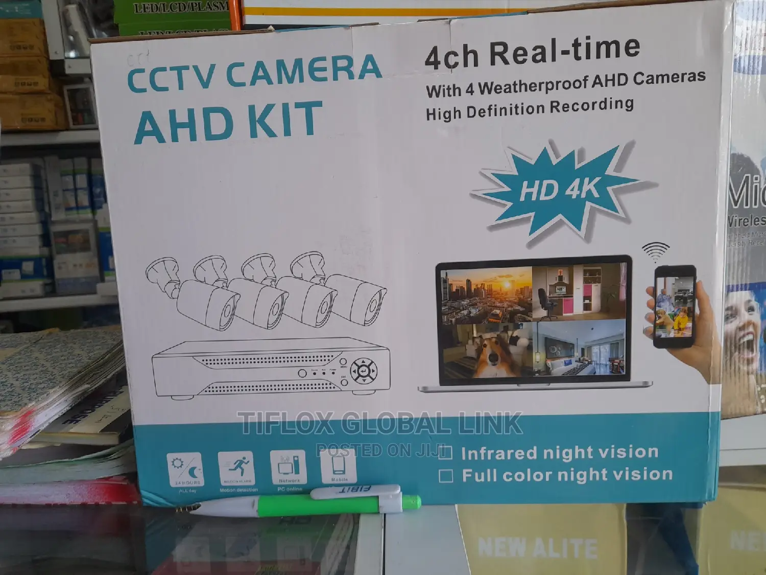 Complete Set of 4 Channels AHD 2mp