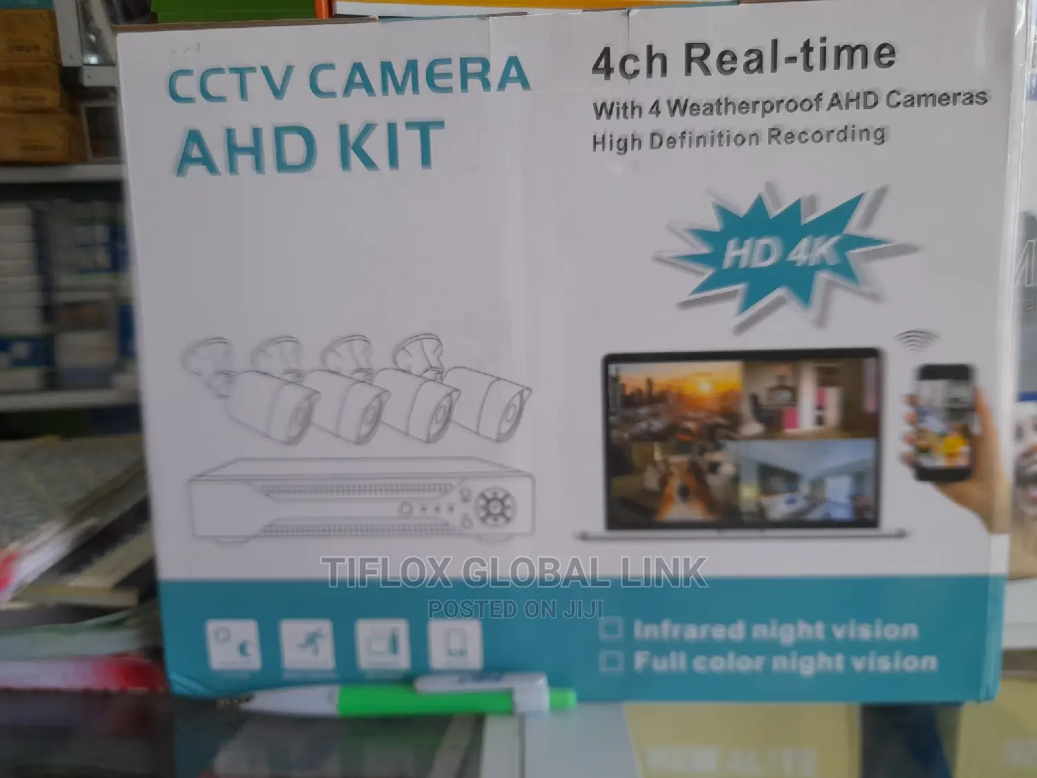 Complete Set of 4 Channels AHD 2mp