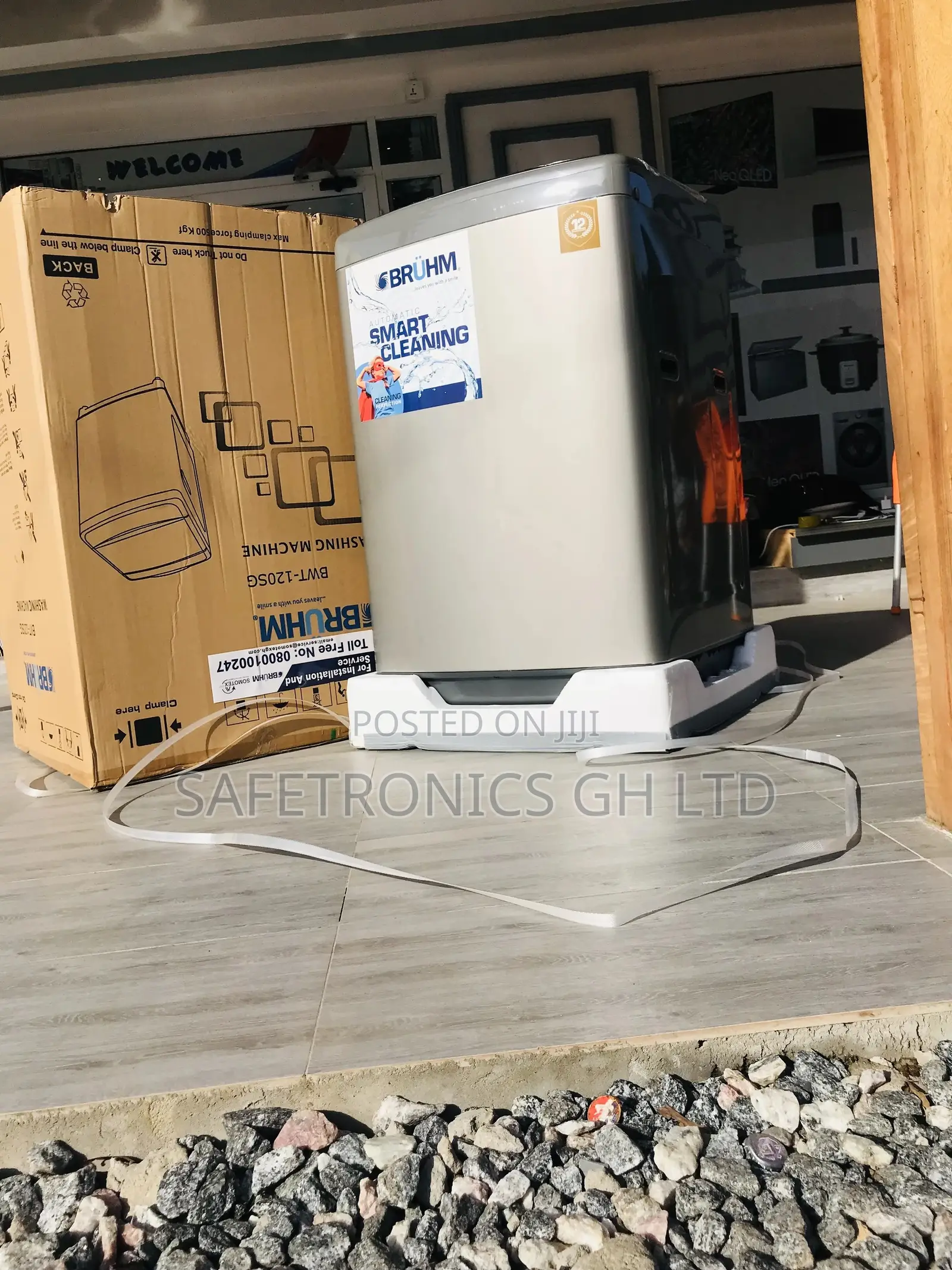 Quiet and Stable 12kg Bruhm Washingmachine Top Load 